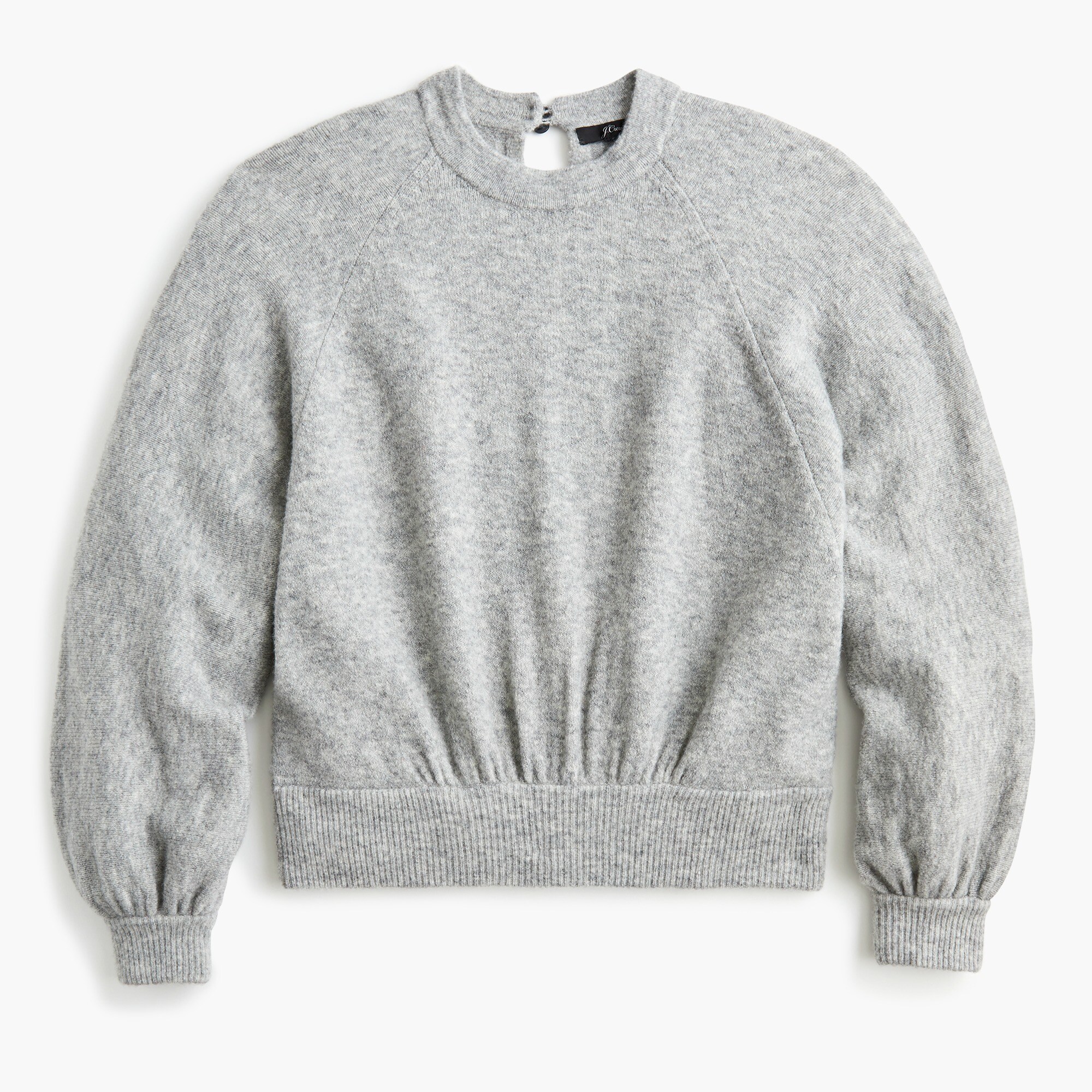 Crewneck gathered sweater in Supersoft yarn