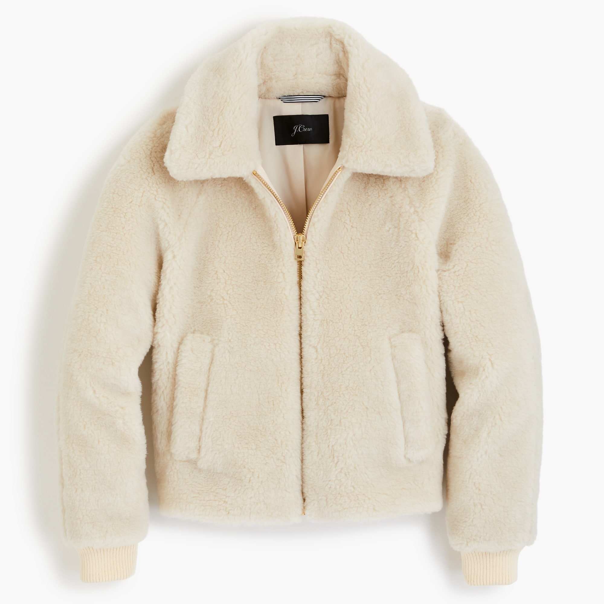 teddy fleece bomber jacket