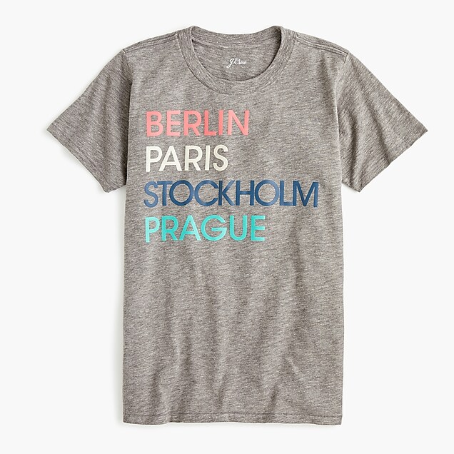 j.crew: europe t-shirt in slub cotton, right side, view zoomed