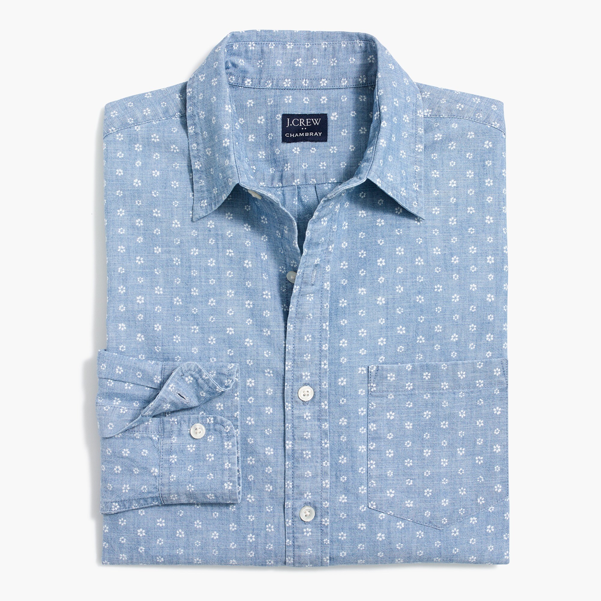 Printed denim regular casual shirt