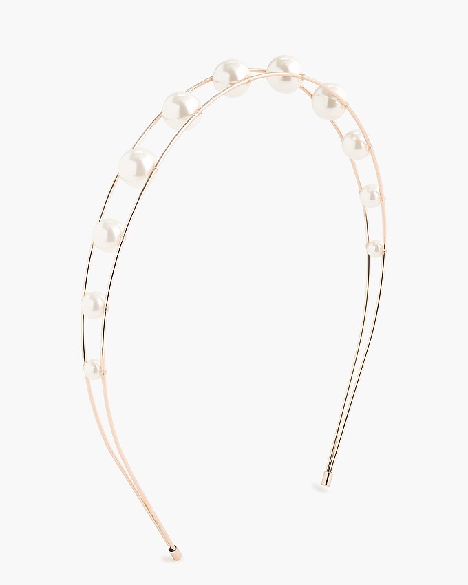 j.crew: beaded headband for women, right side, view zoomed