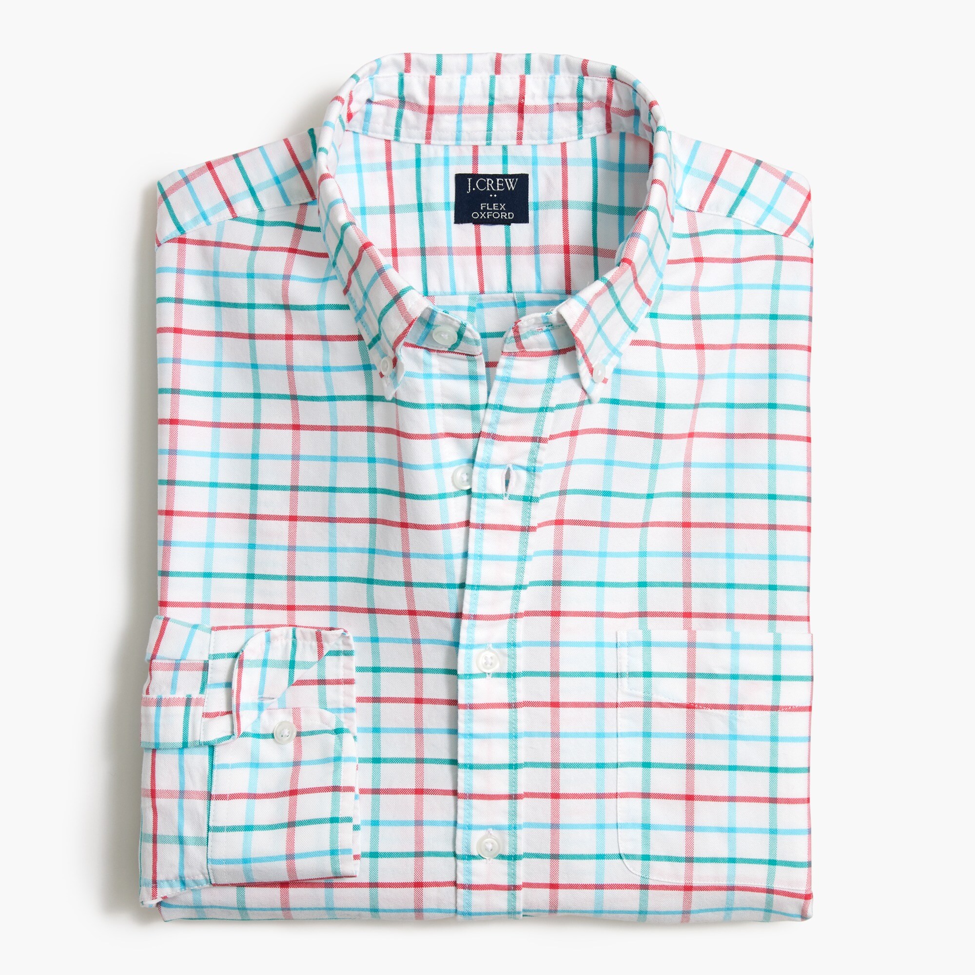 tattersall flex oxford shirt for men