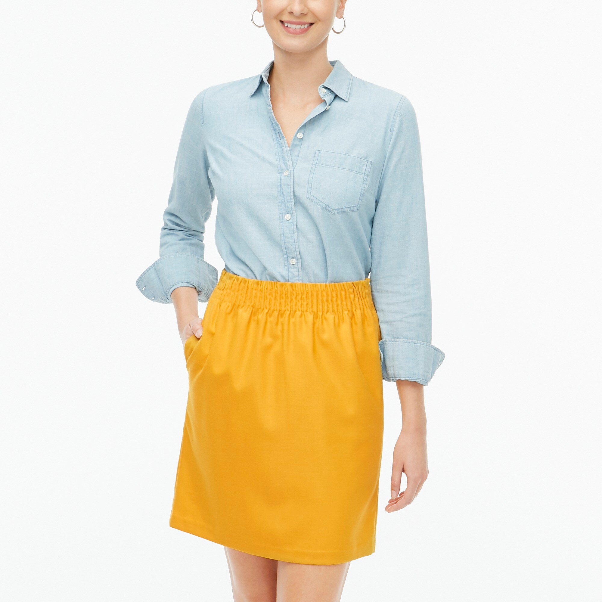 j crew factory denim skirt