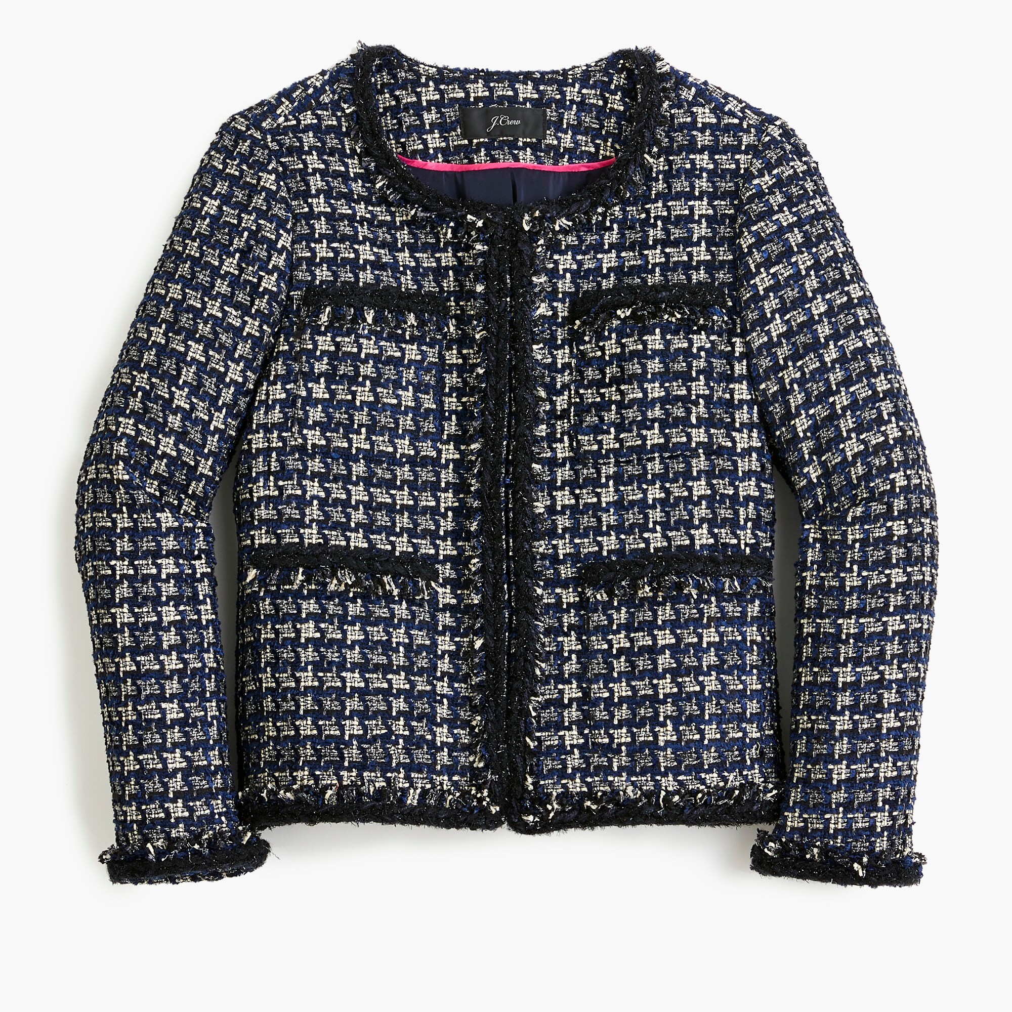 J.Crew Lady Jacket In Metallic Houndstooth For Women