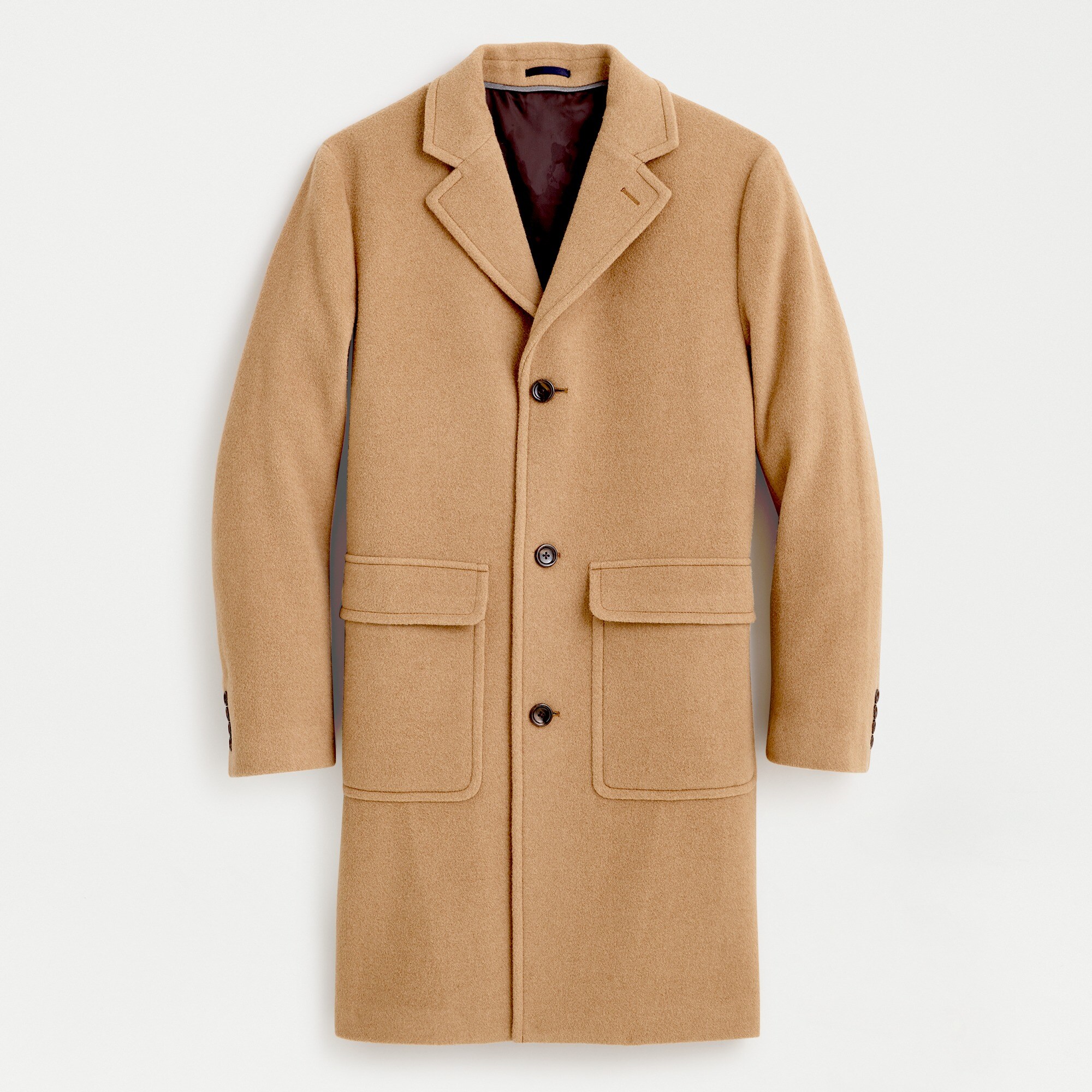 J.Crew: Single-breasted Topcoat In Camel Hair For Men