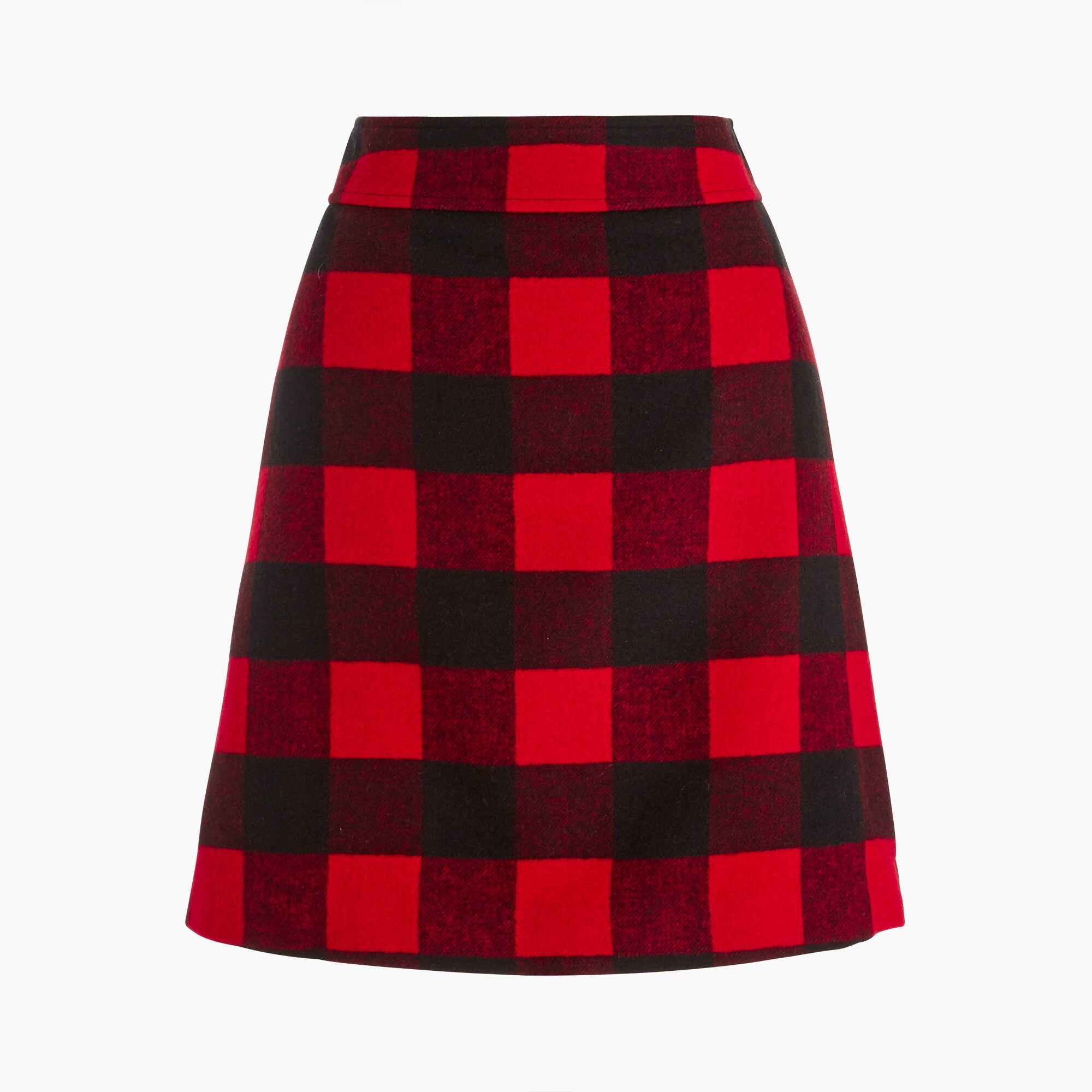Wool-blend A-line skirt