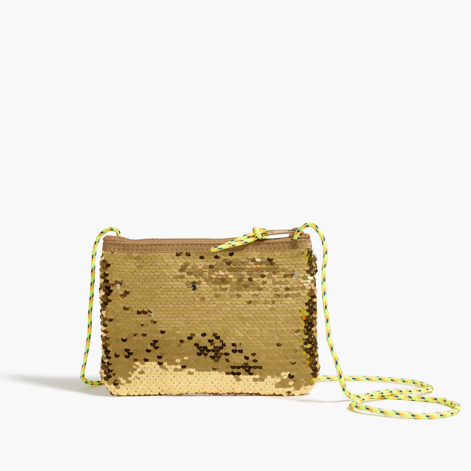Girls' reversible sequin pouch purse