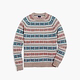 Fair Isle crewneck sweater in supersoft wool blend
