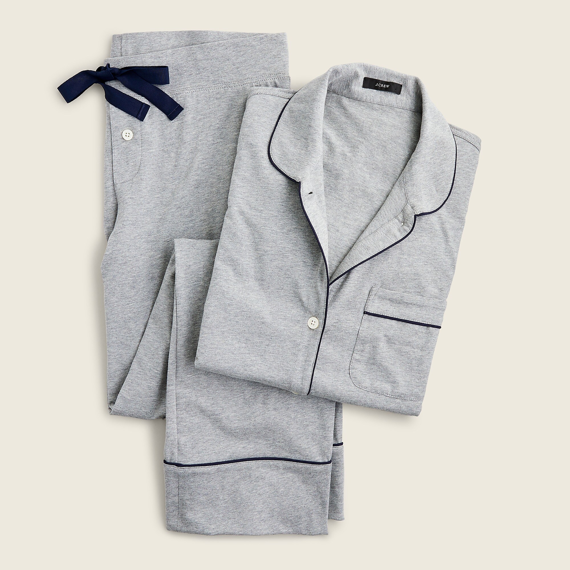 J.Crew: Dreamy Long-sleeve Cotton Pajama Set For Women
