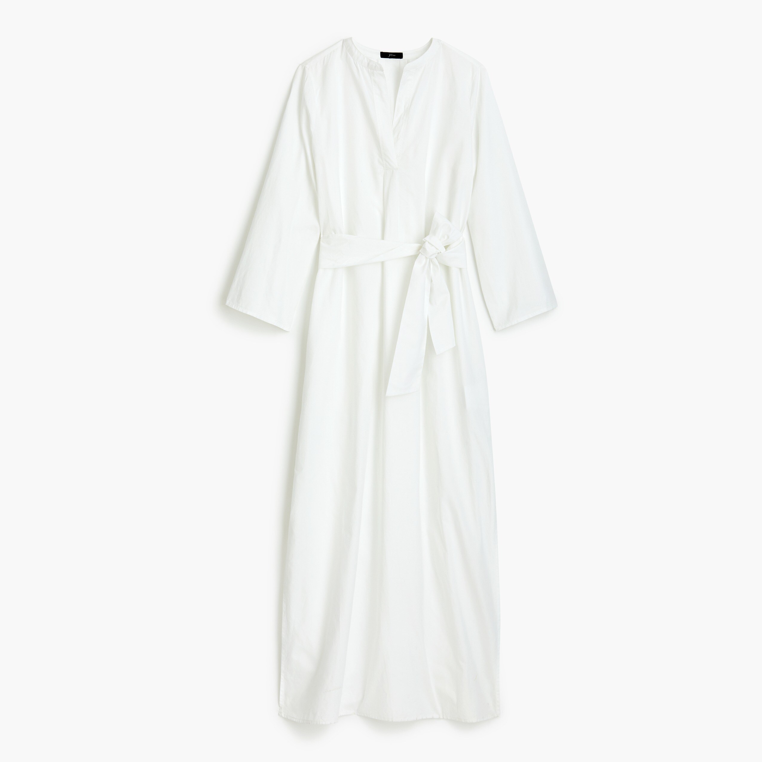 Jcrew Tie Waist Beach Tunic In Cotton Poplin