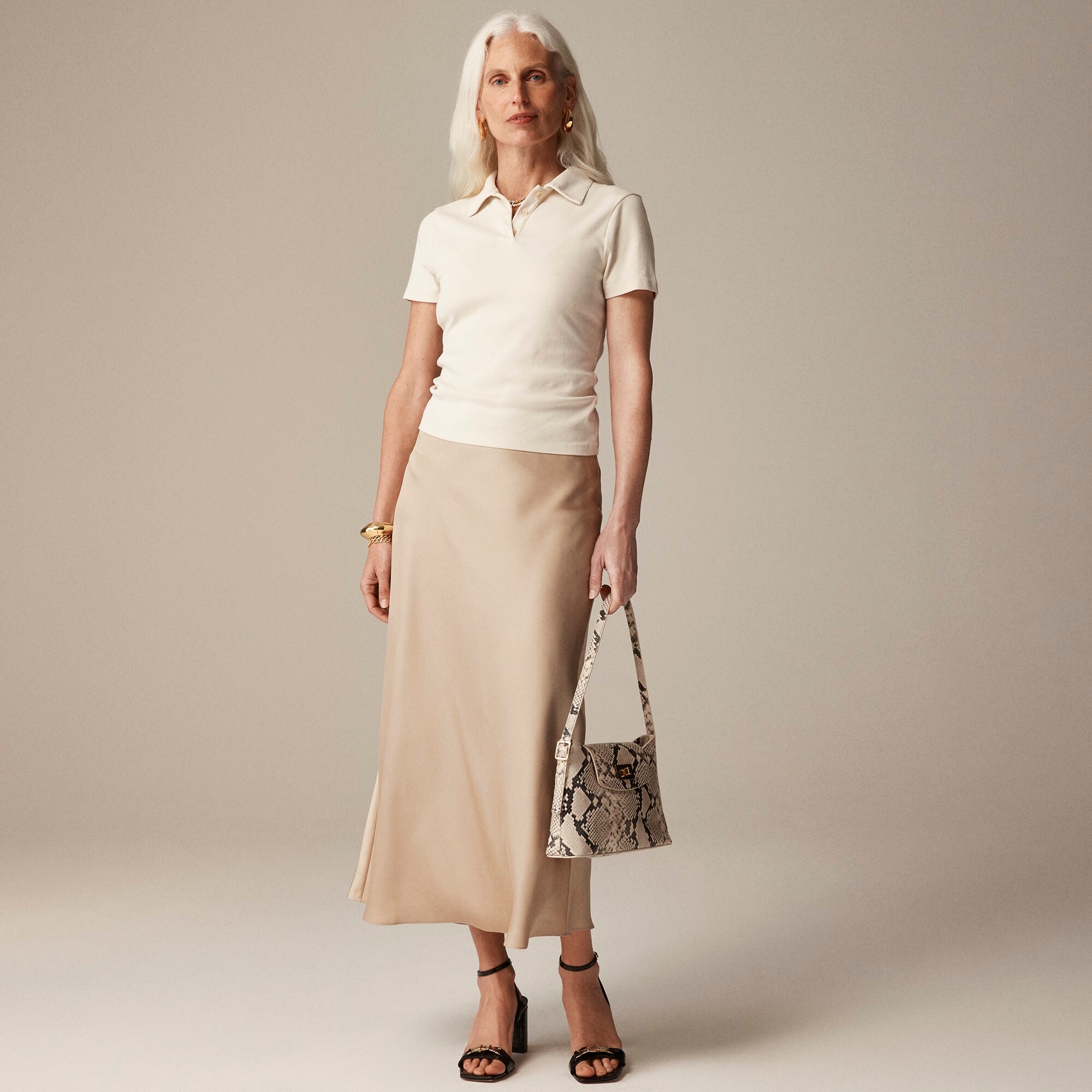 J crew silk slip skirt 2025