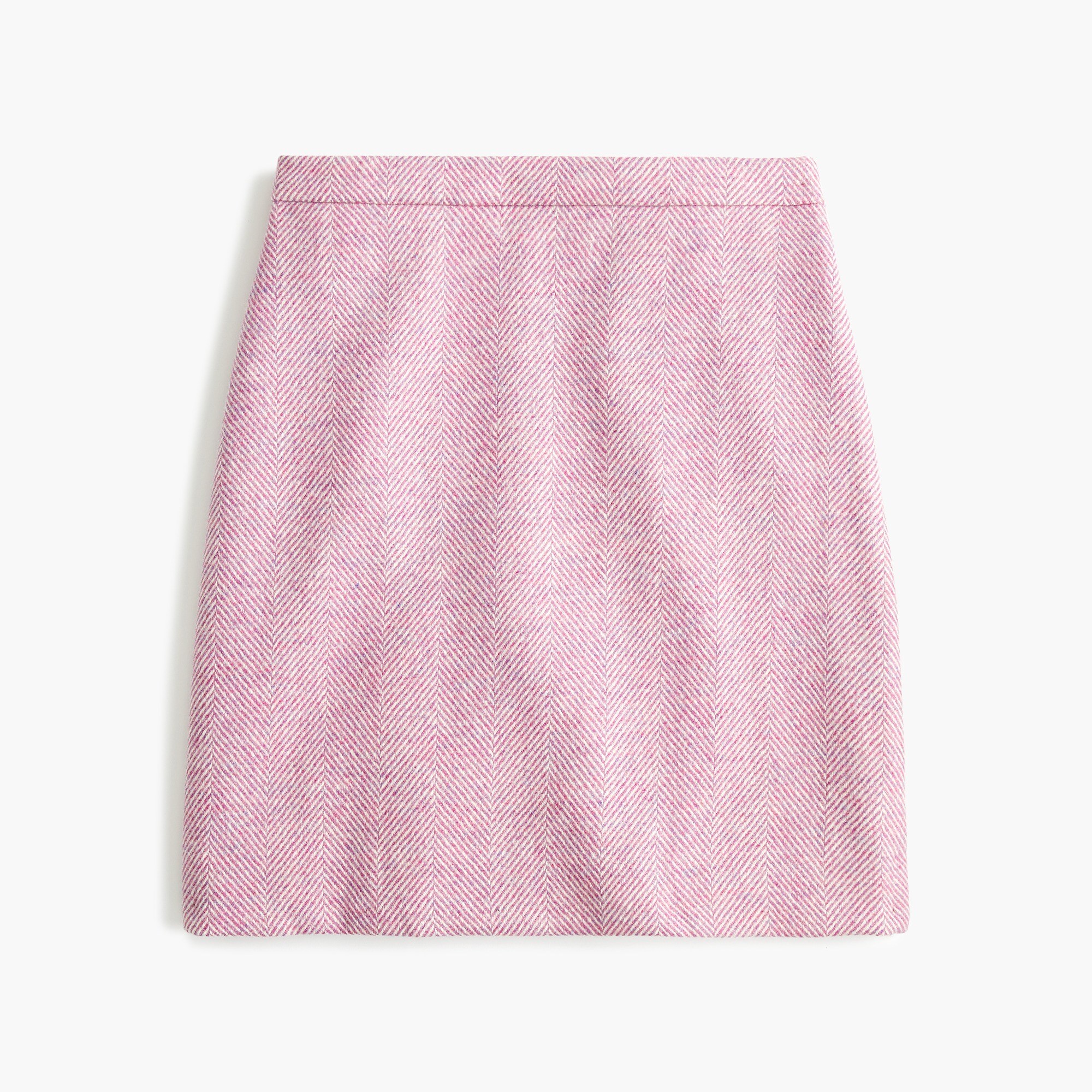 Wool mini skirt in herringbone