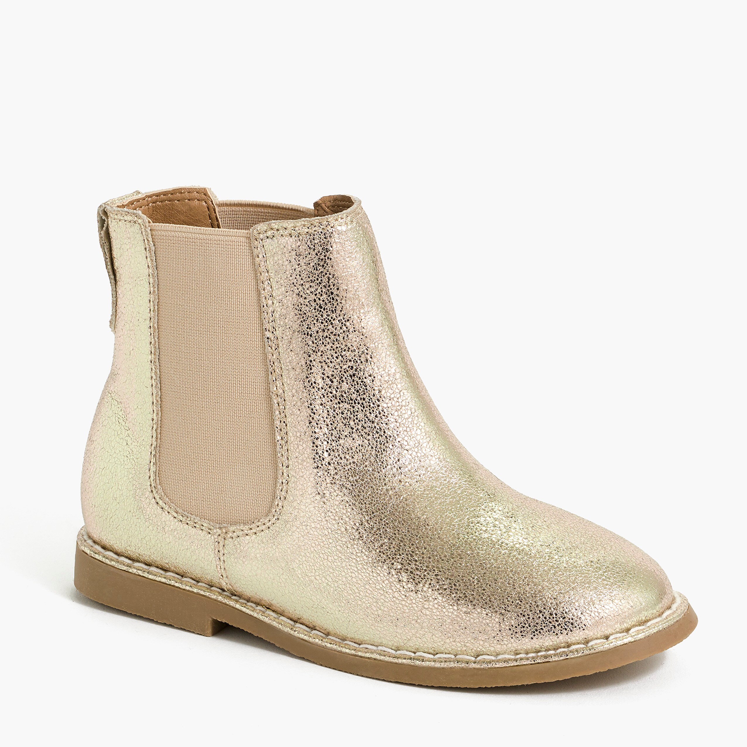Girls' metallic Chelsea boots