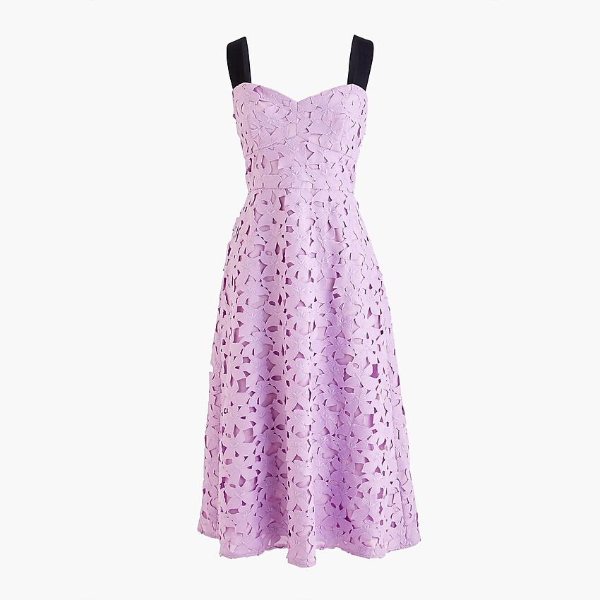 j.crew: sleeveless sweetheart midi dress in lace for women, right side, view zoomed