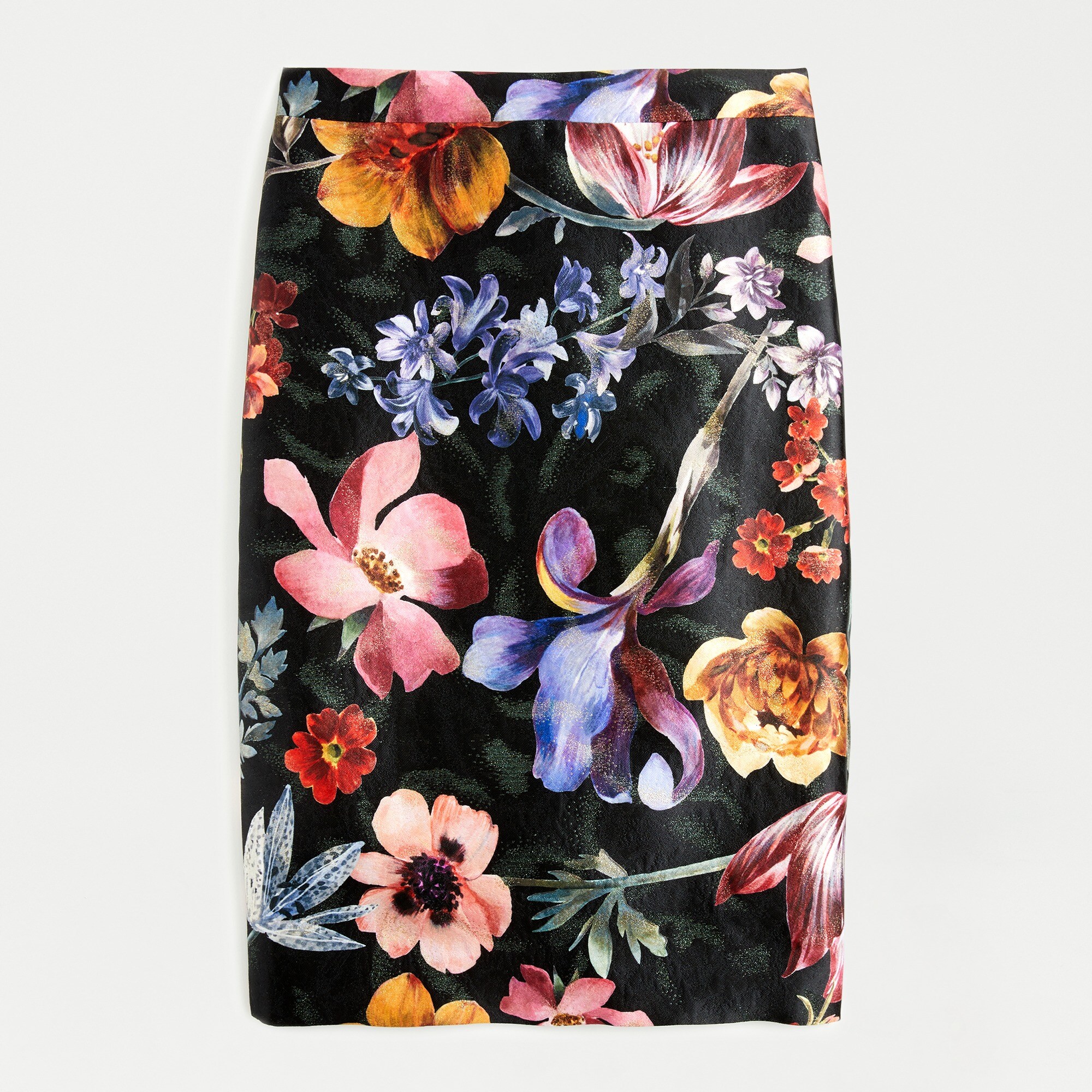 J.Crew Jacquard Pencil Skirt In Midnight Dutch Floral For Women