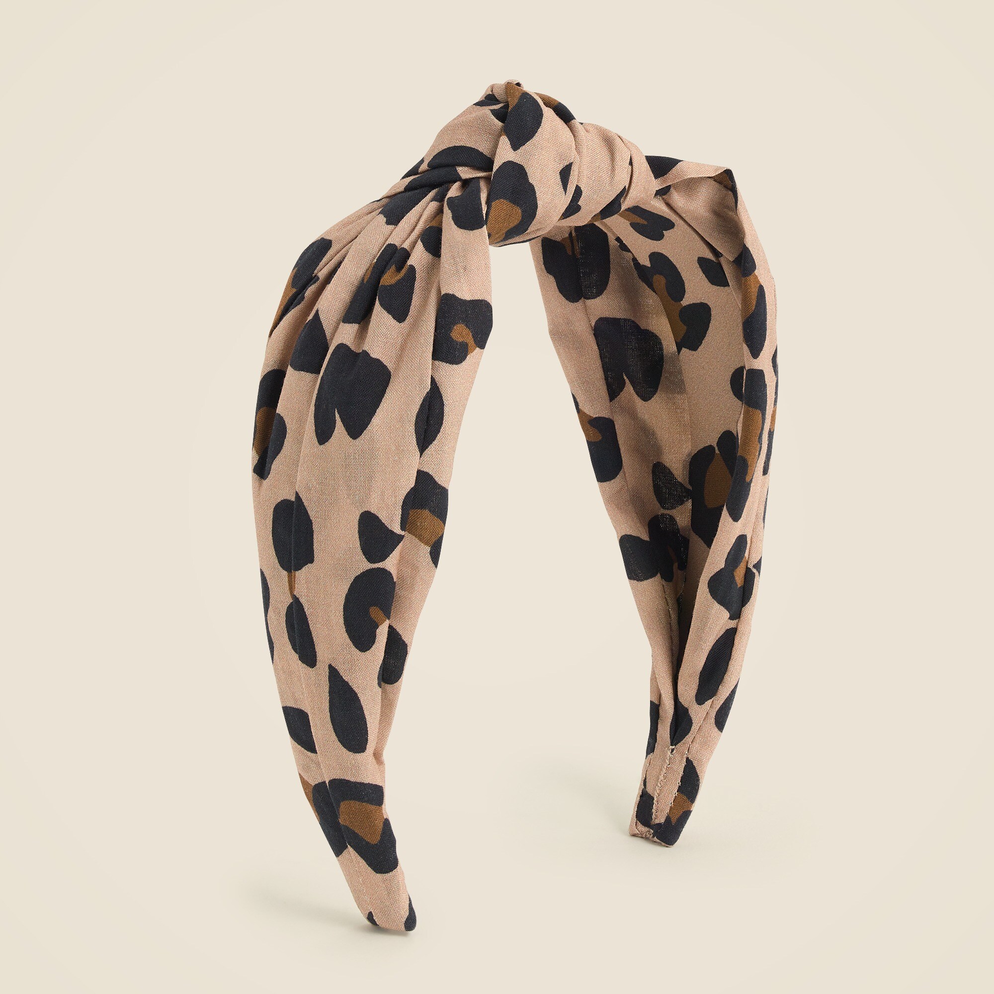 Knot headband in leopard