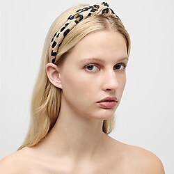 Knot headband in leopard