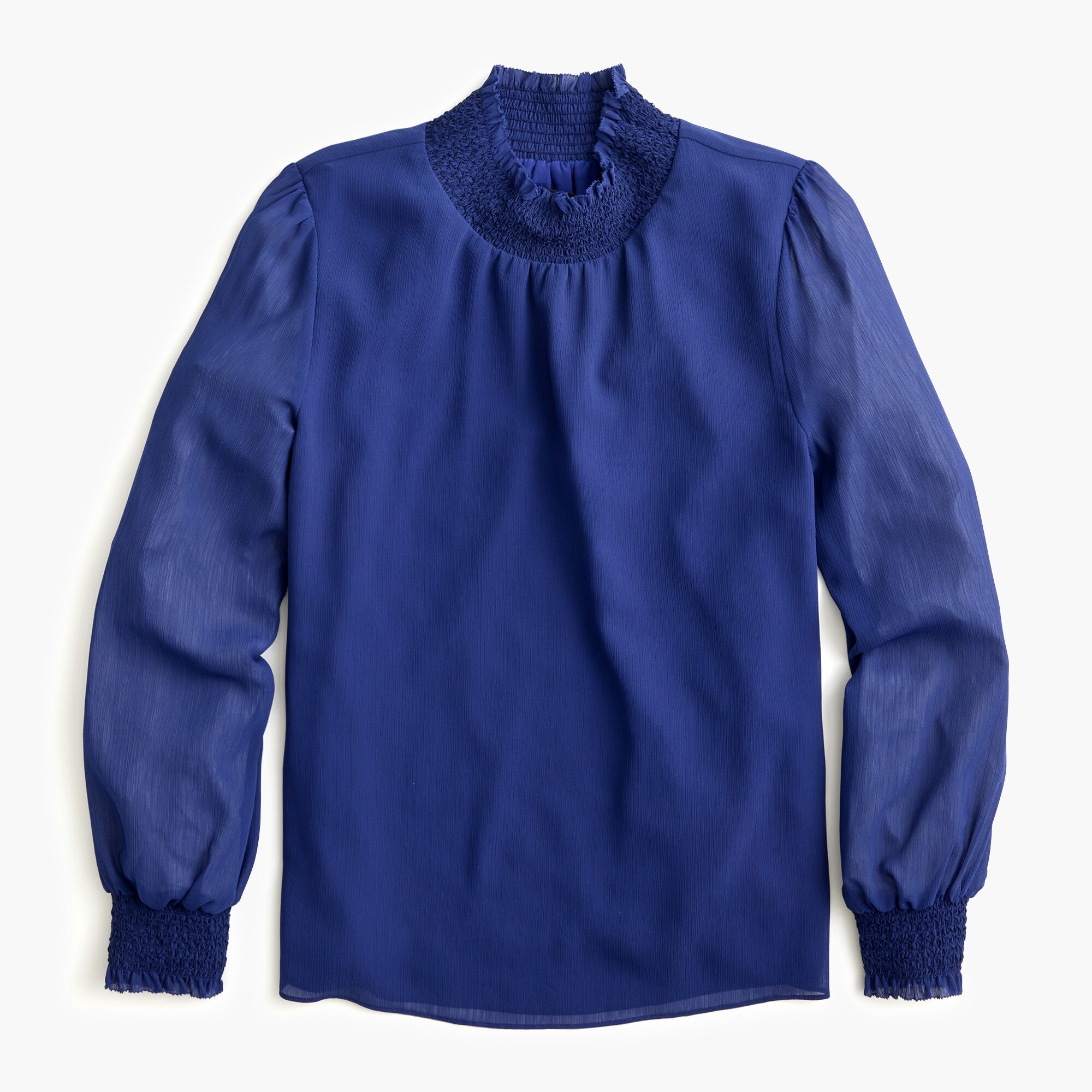 Crinkle Chiffon Smocked Top For Women | J.Crew