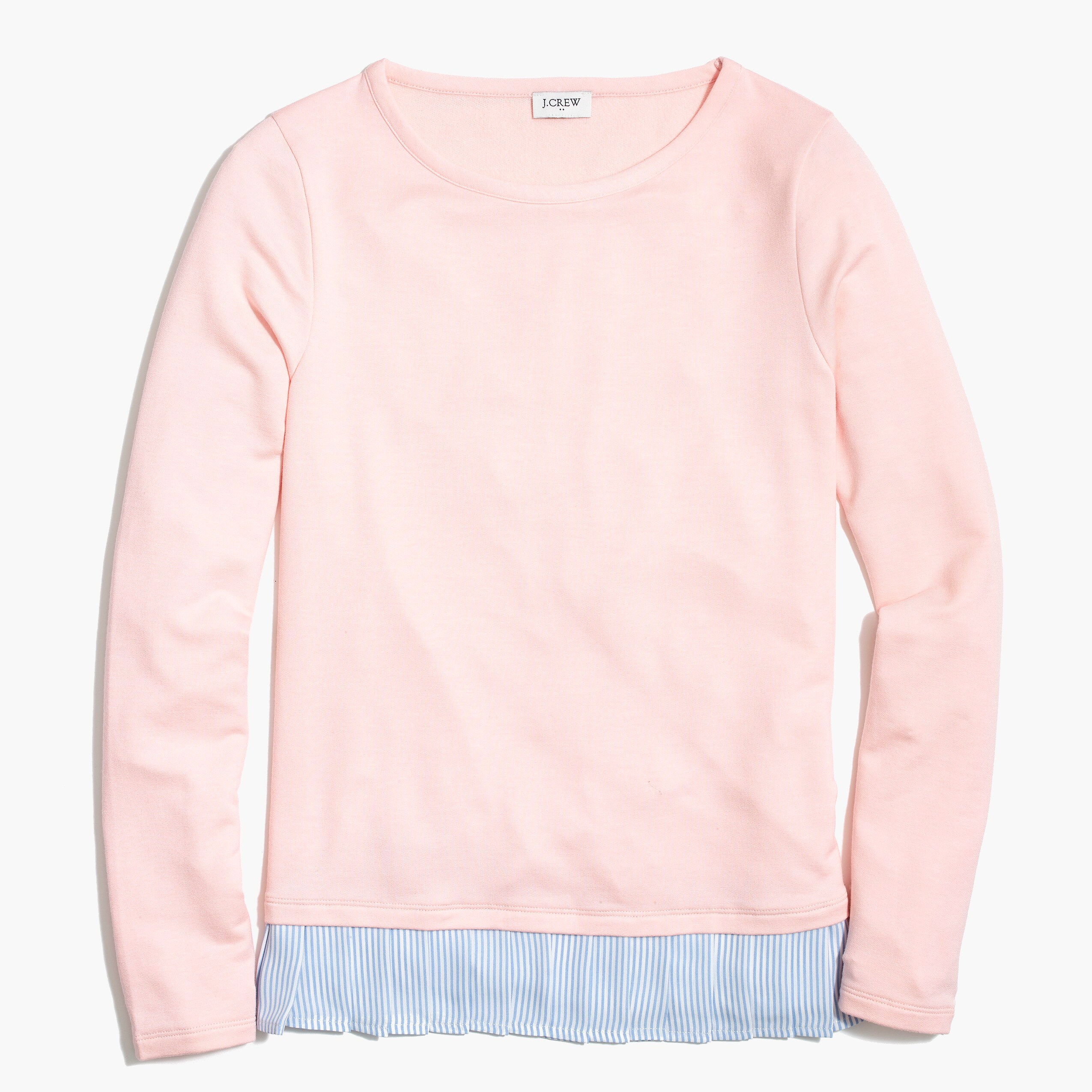Boatneck top with drapey pleated hem