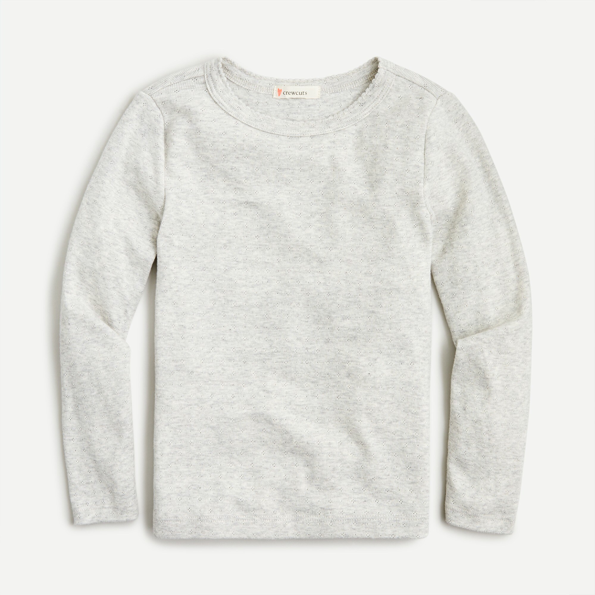 J.Crew: Girls' Long-sleeve Pointelle T-shirt For Girls