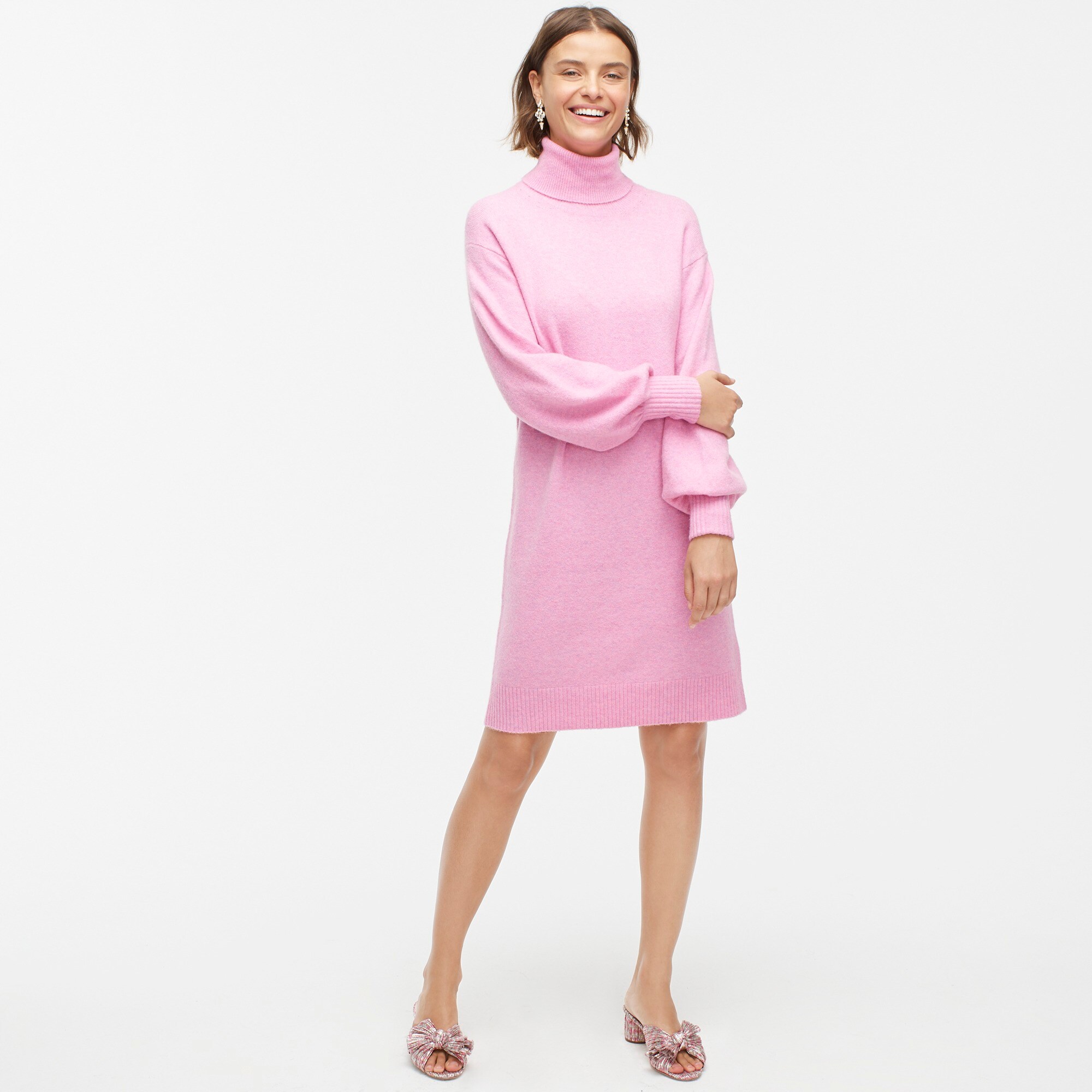 turtleneck dress in supersoft yarn