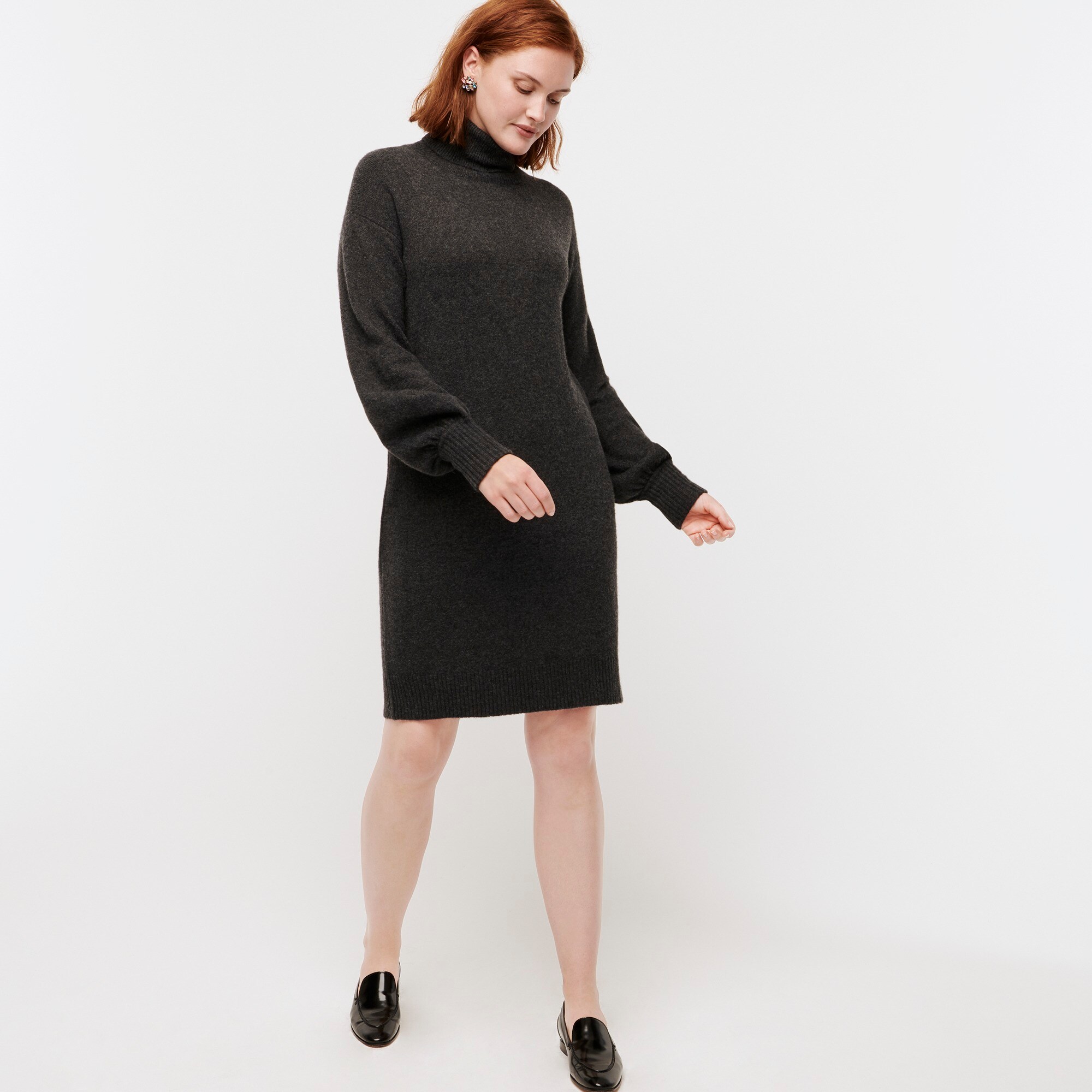 turtleneck dress in supersoft yarn