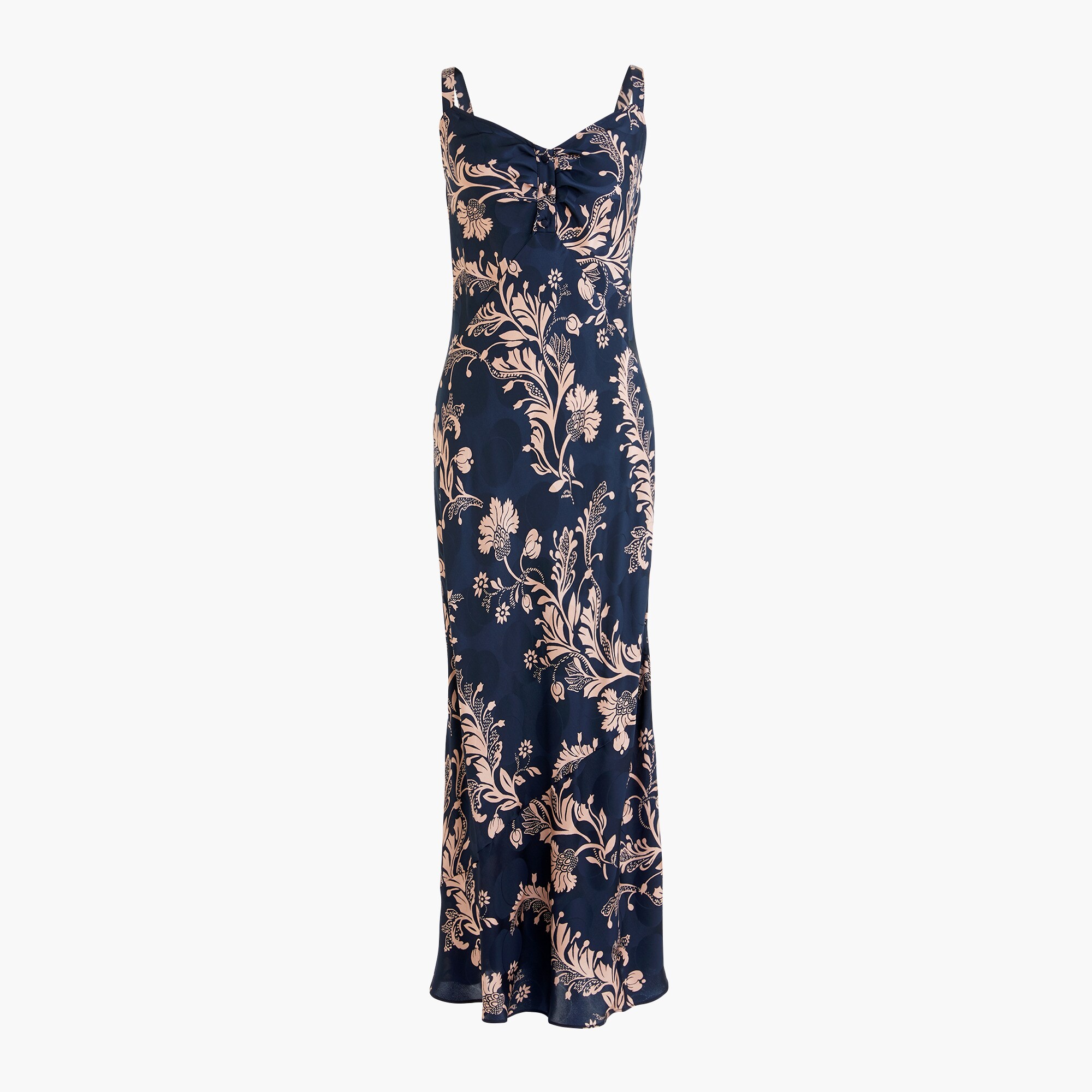 Silk Midi Dress In Baroque Floral For Women | J.Crew