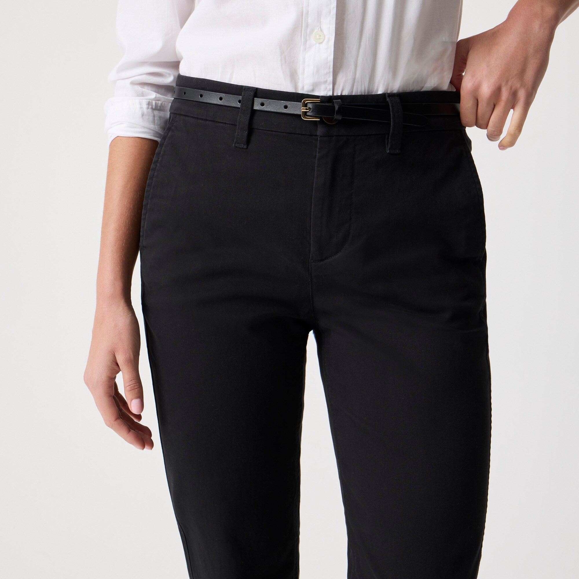 Petite high-rise girlfriend chino pant