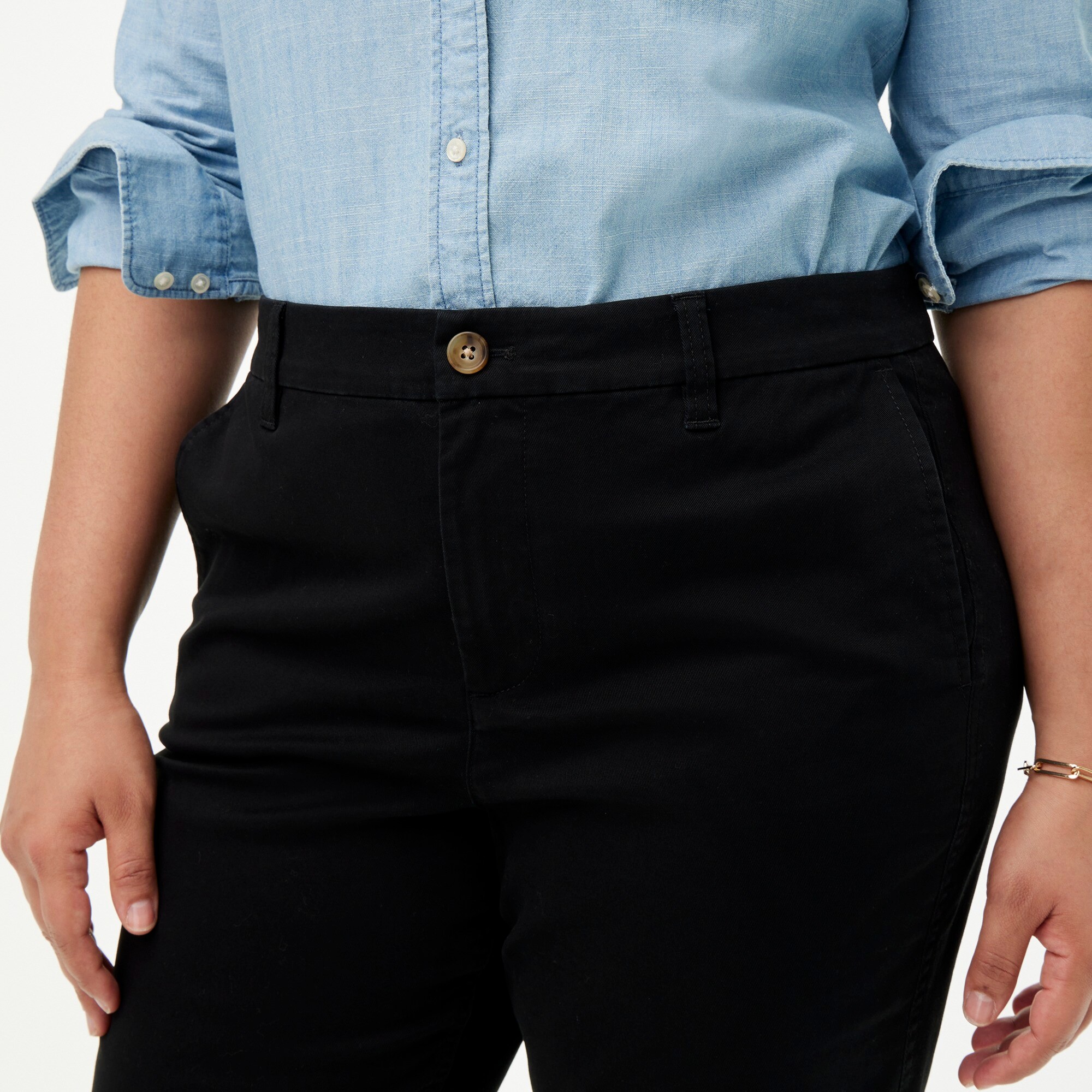 Petite high-rise girlfriend chino pant