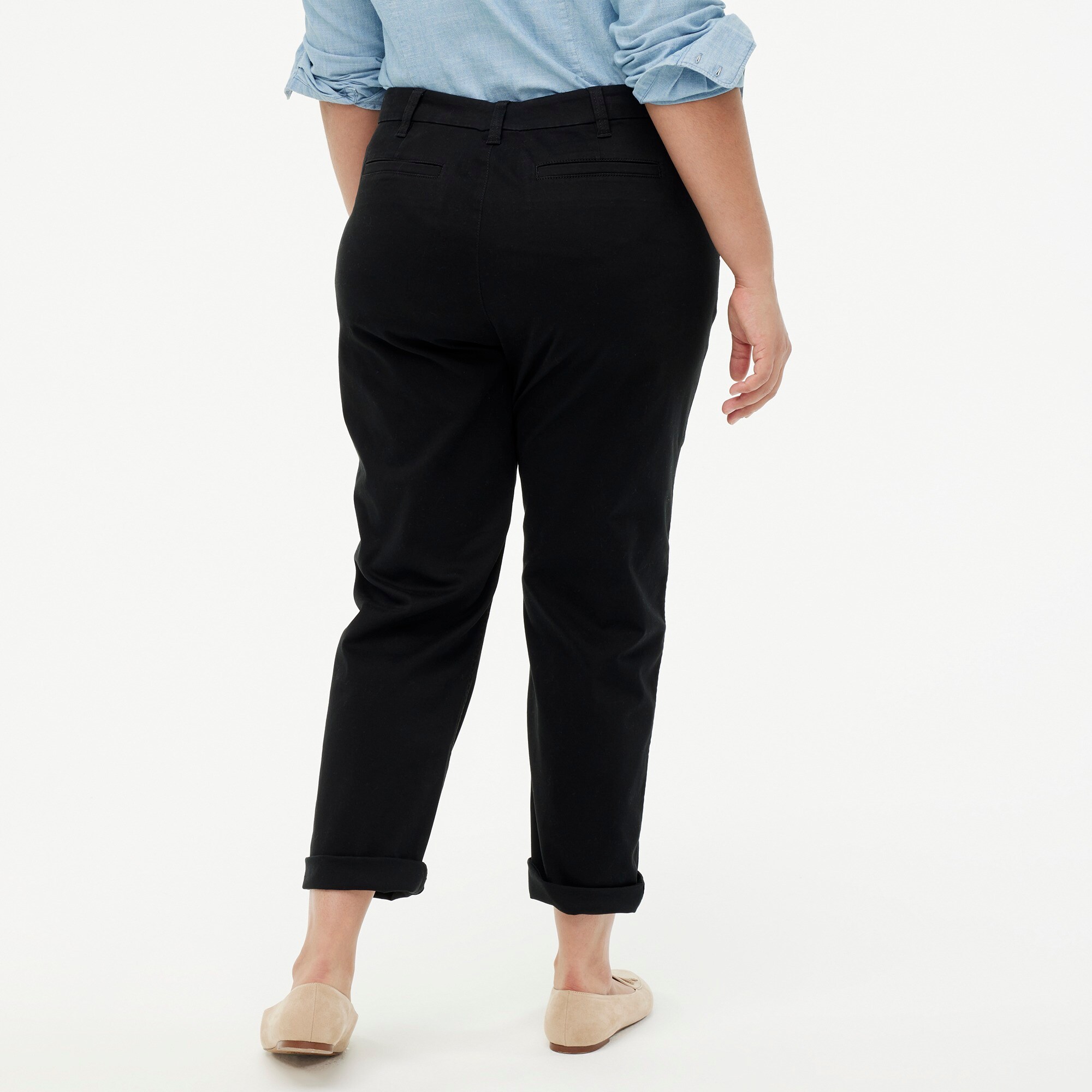 Petite high-rise girlfriend chino pant