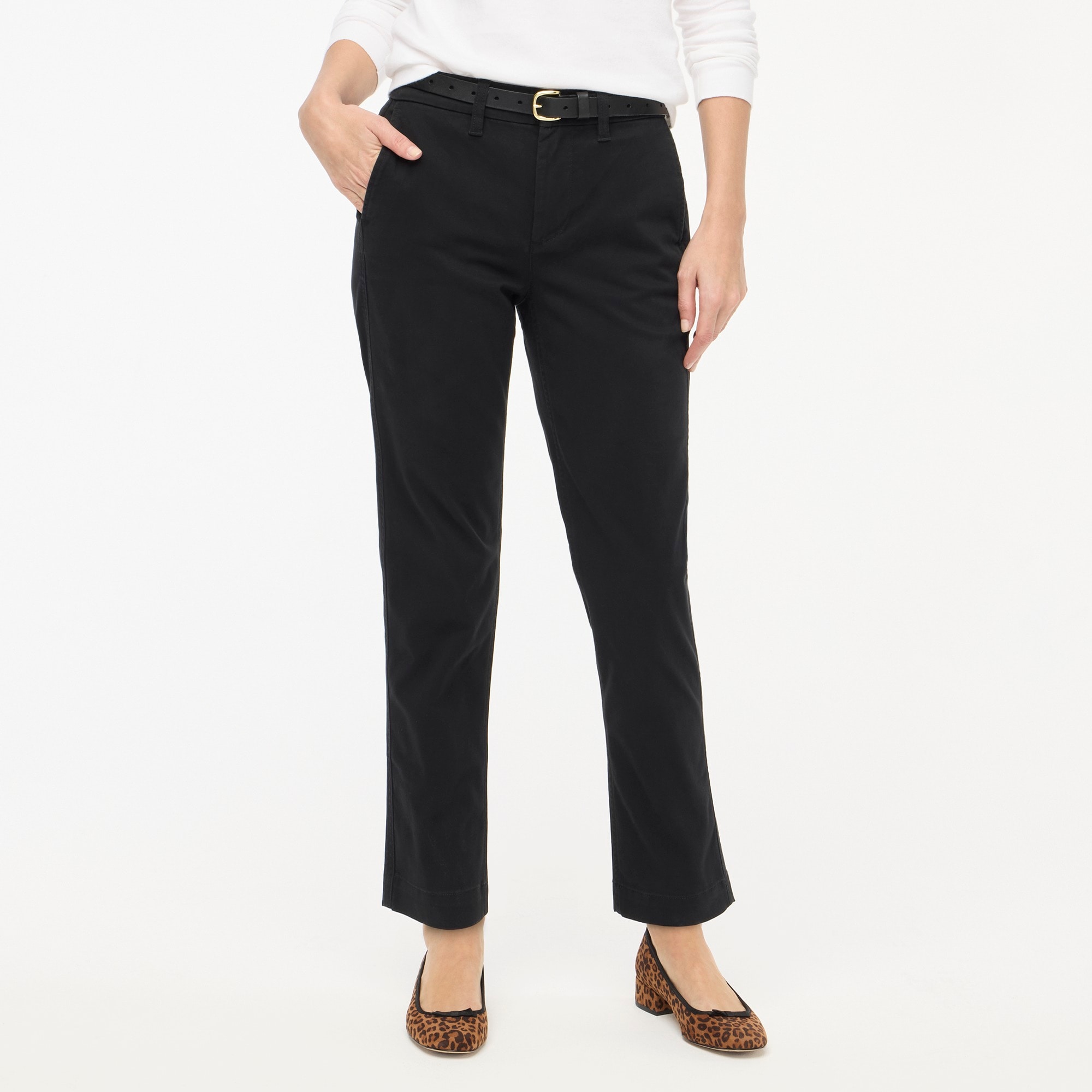 J.Crew Factory Women s Petite High Rise Girlfriend Chino Pant Black Size 00