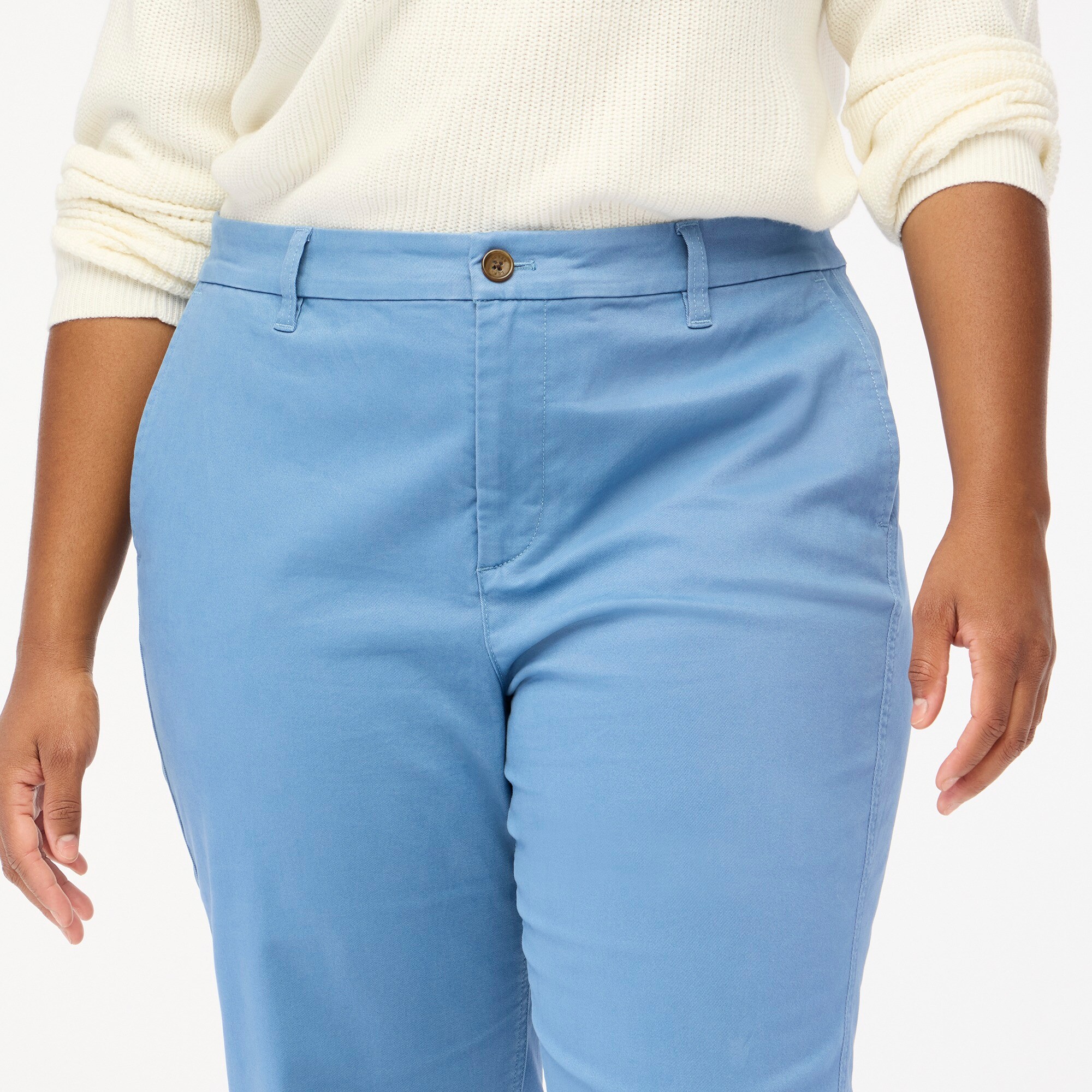 Petite high-rise girlfriend chino pant