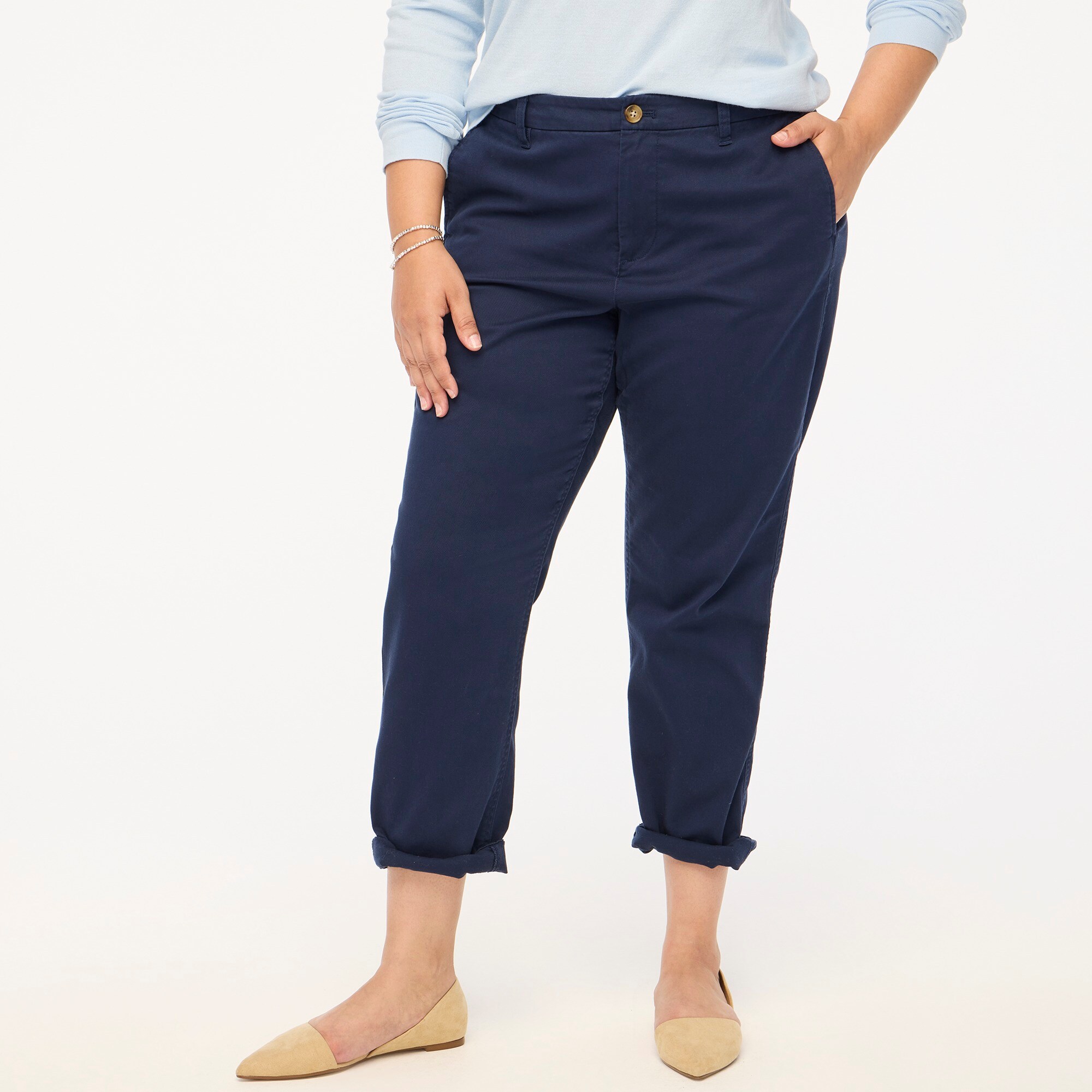 High-rise girlfriend chino pant
