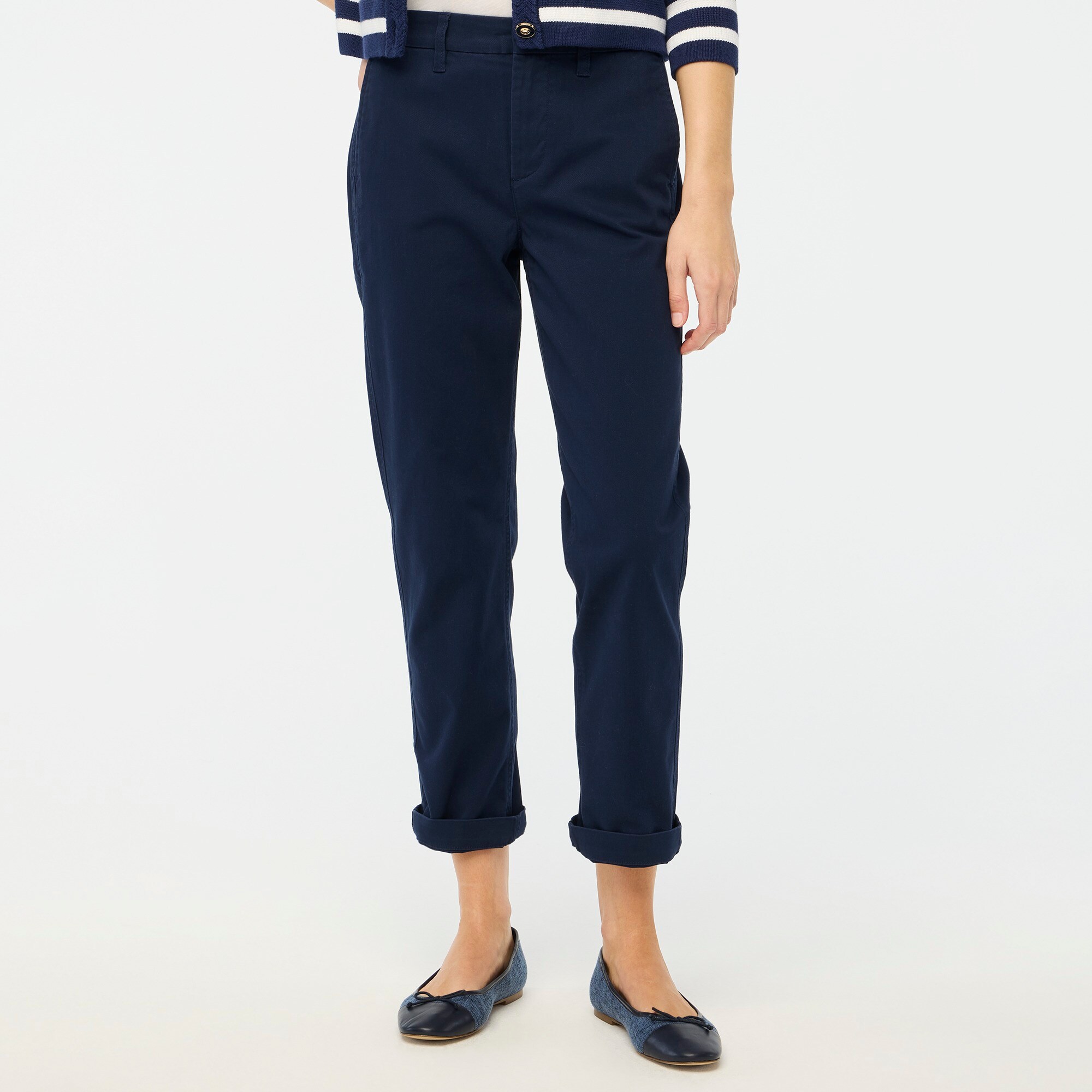 womens High-rise girlfriend chino pant