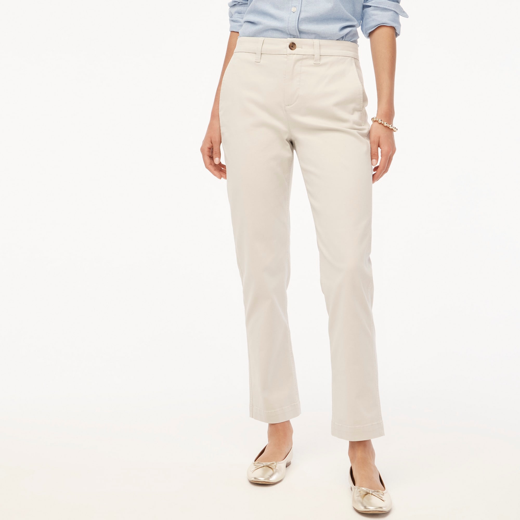 womens High-rise girlfriend chino pant