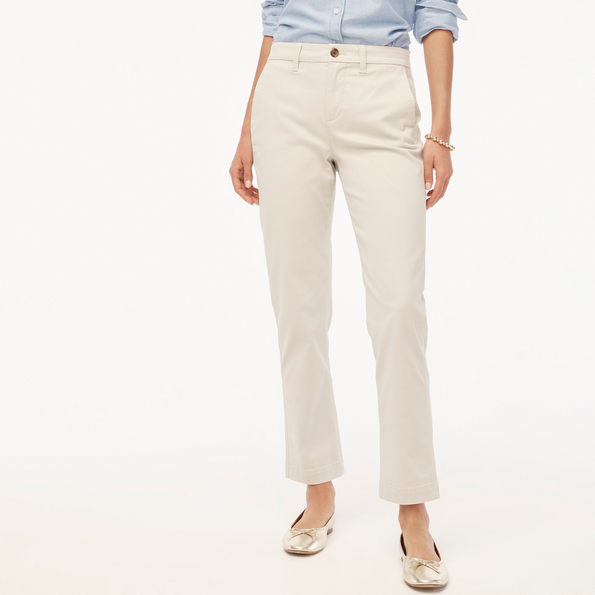 womens High-rise girlfriend chino pant