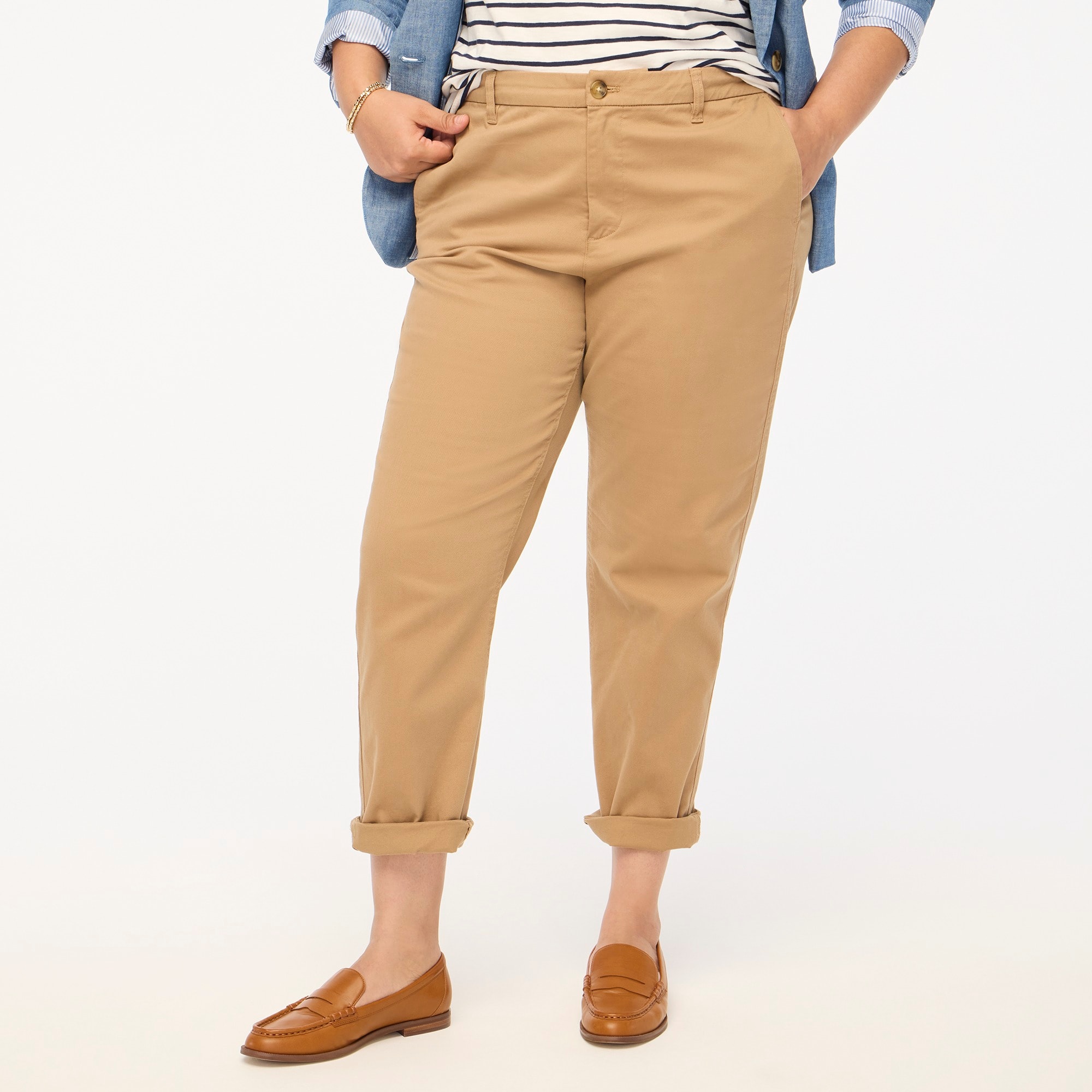 High-rise girlfriend chino pant