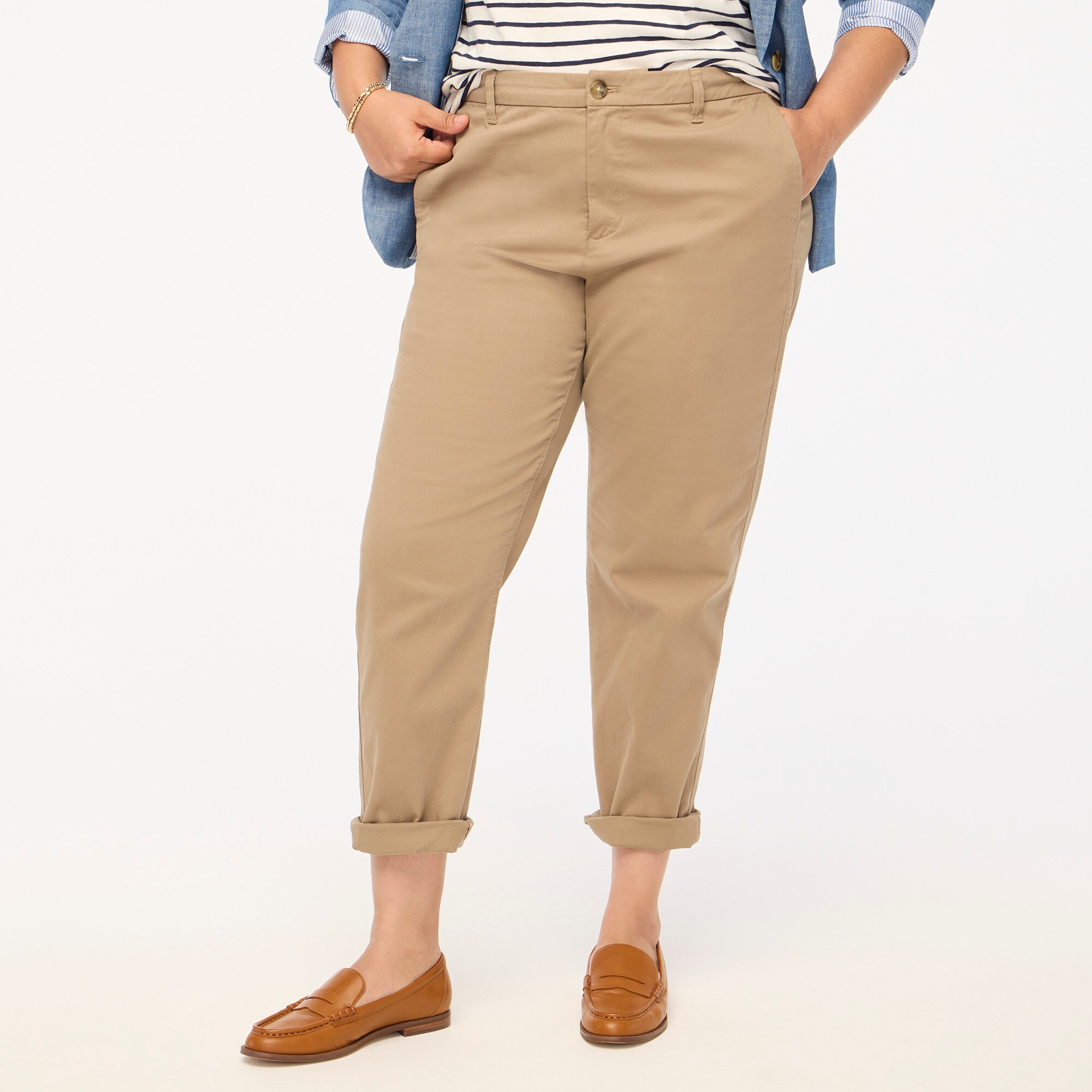 High-rise girlfriend chino pant