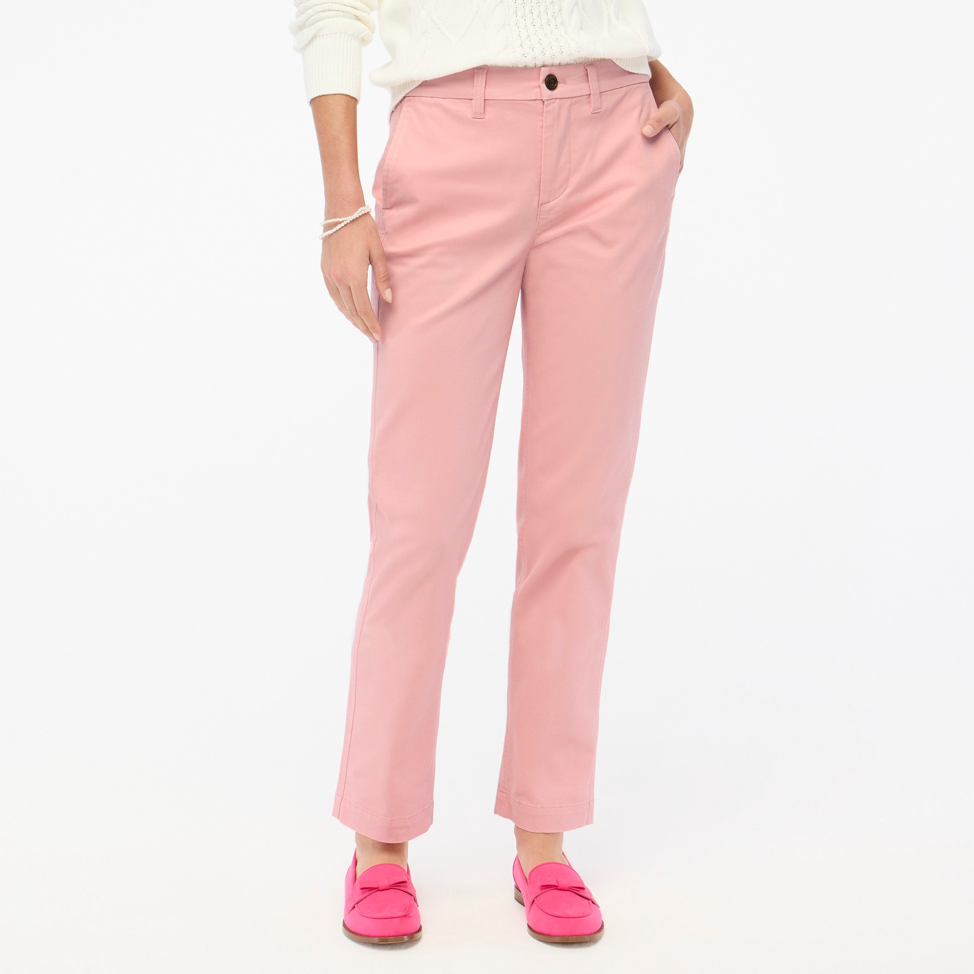 womens High-rise girlfriend chino pant