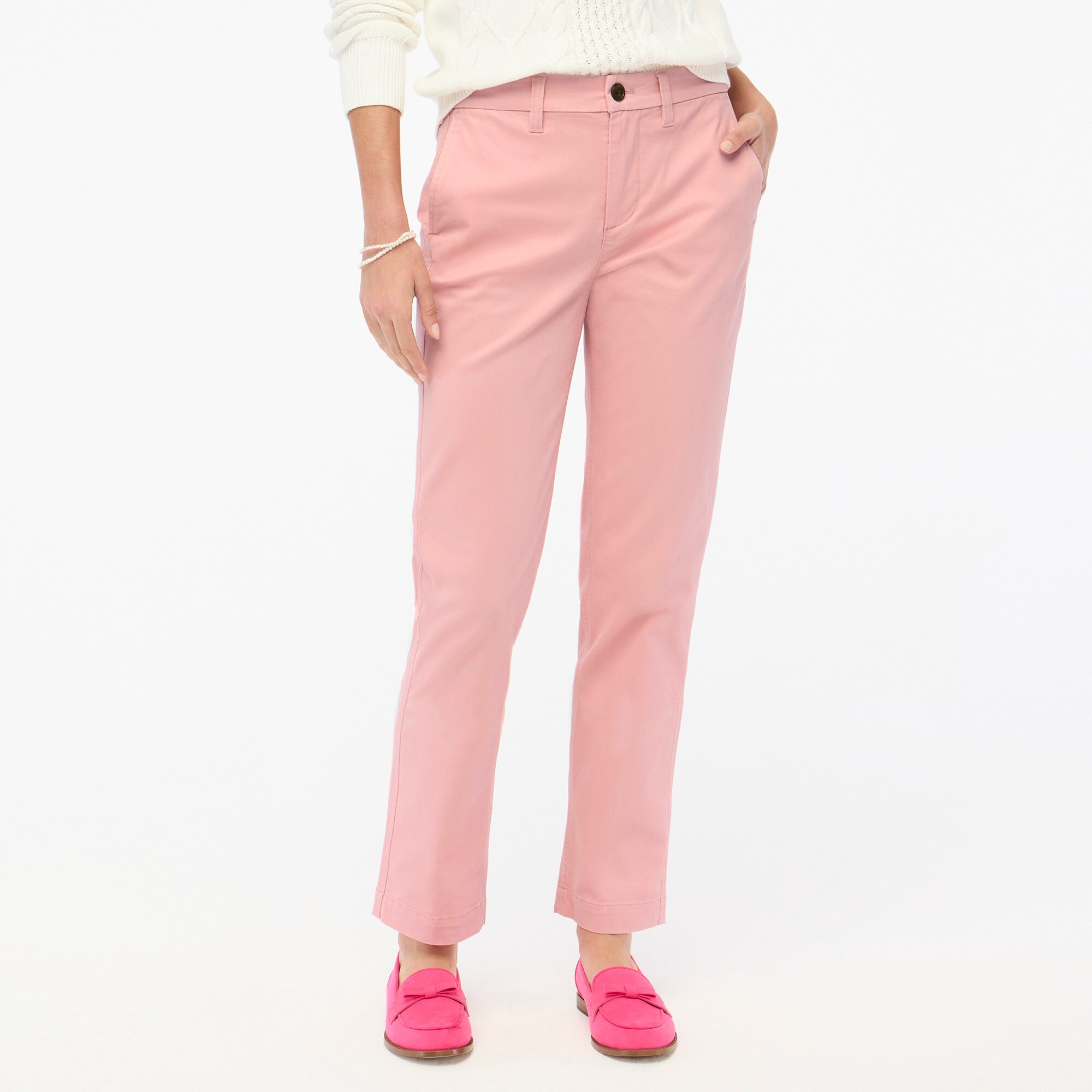 womens High-rise girlfriend chino pant