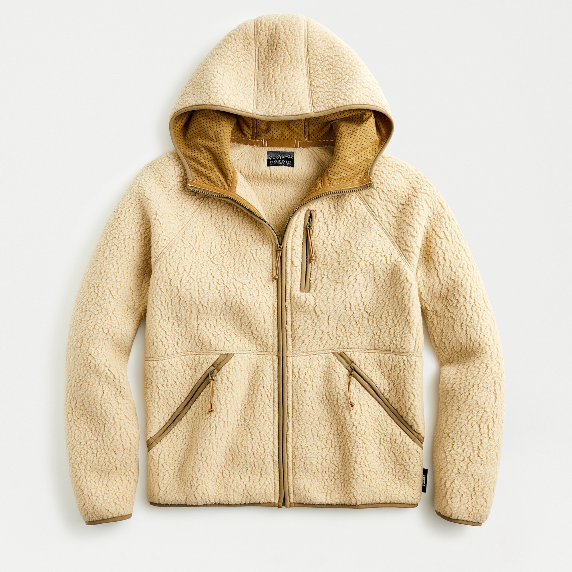 j crew sherpa hoodie mens