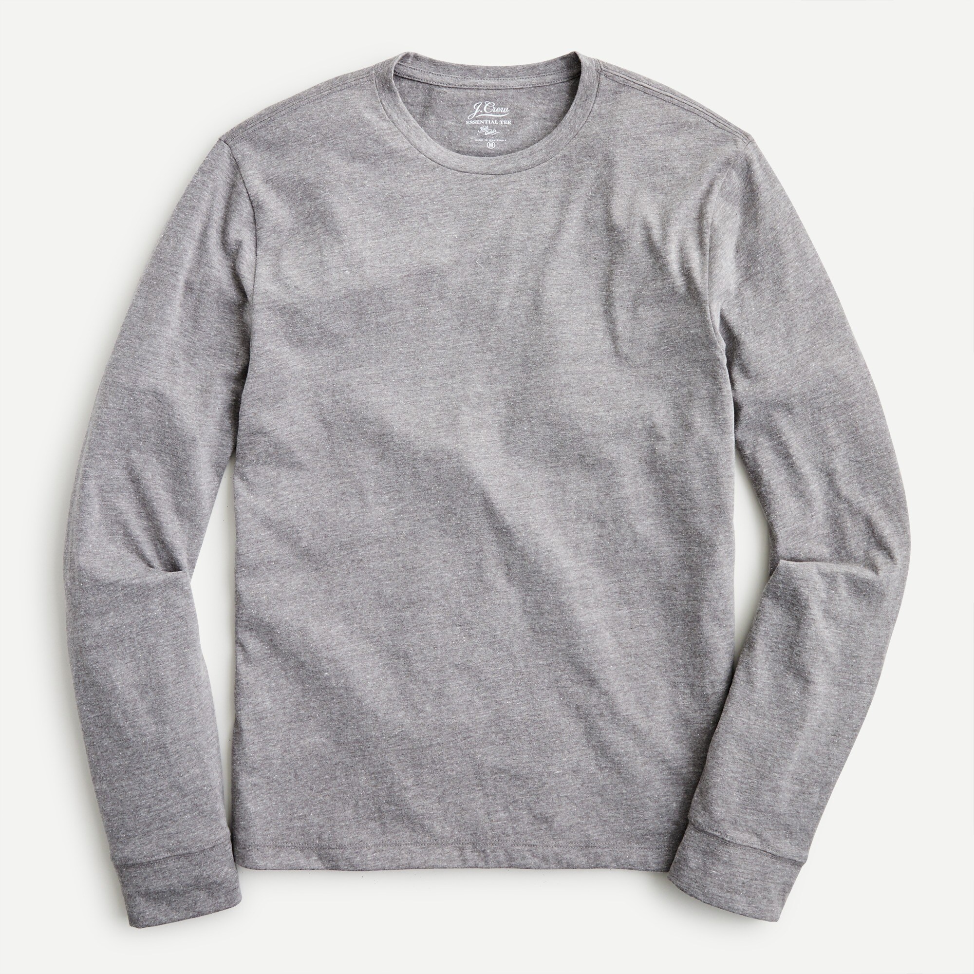 J.Crew: Essential Long-sleeve T-shirt In Heathered Cotton For Men