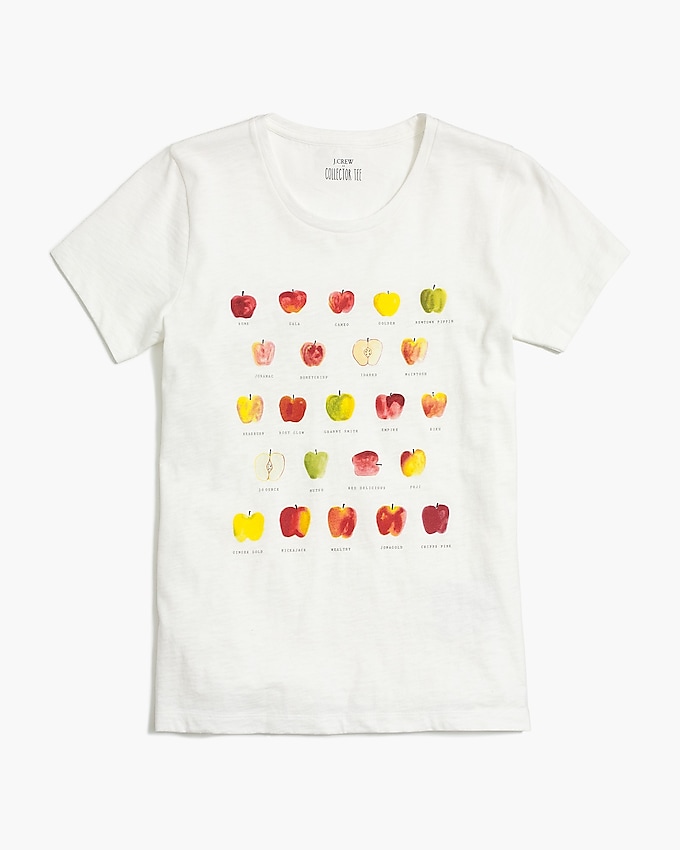 factory: apple graphic tee for women, right side, view zoomed