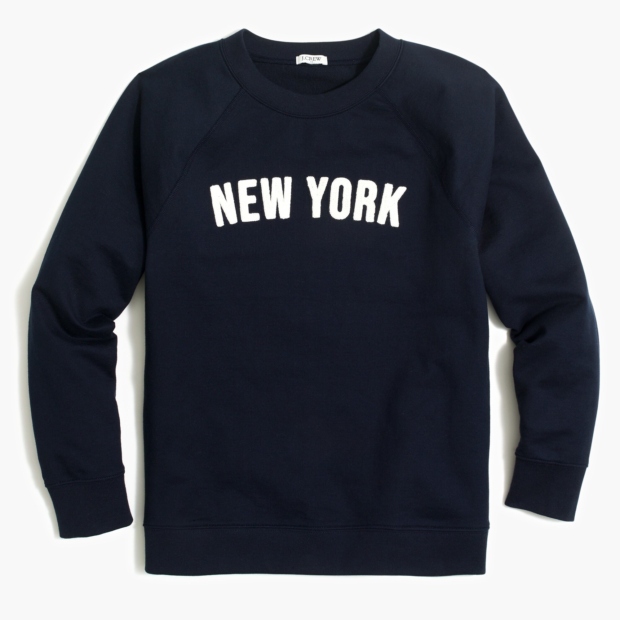 "new york" graphic raglan sweatshirt for women