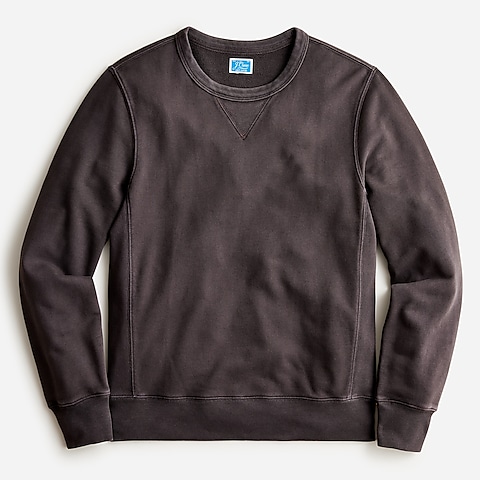  Garment-dyed french terry crewneck sweatshirt