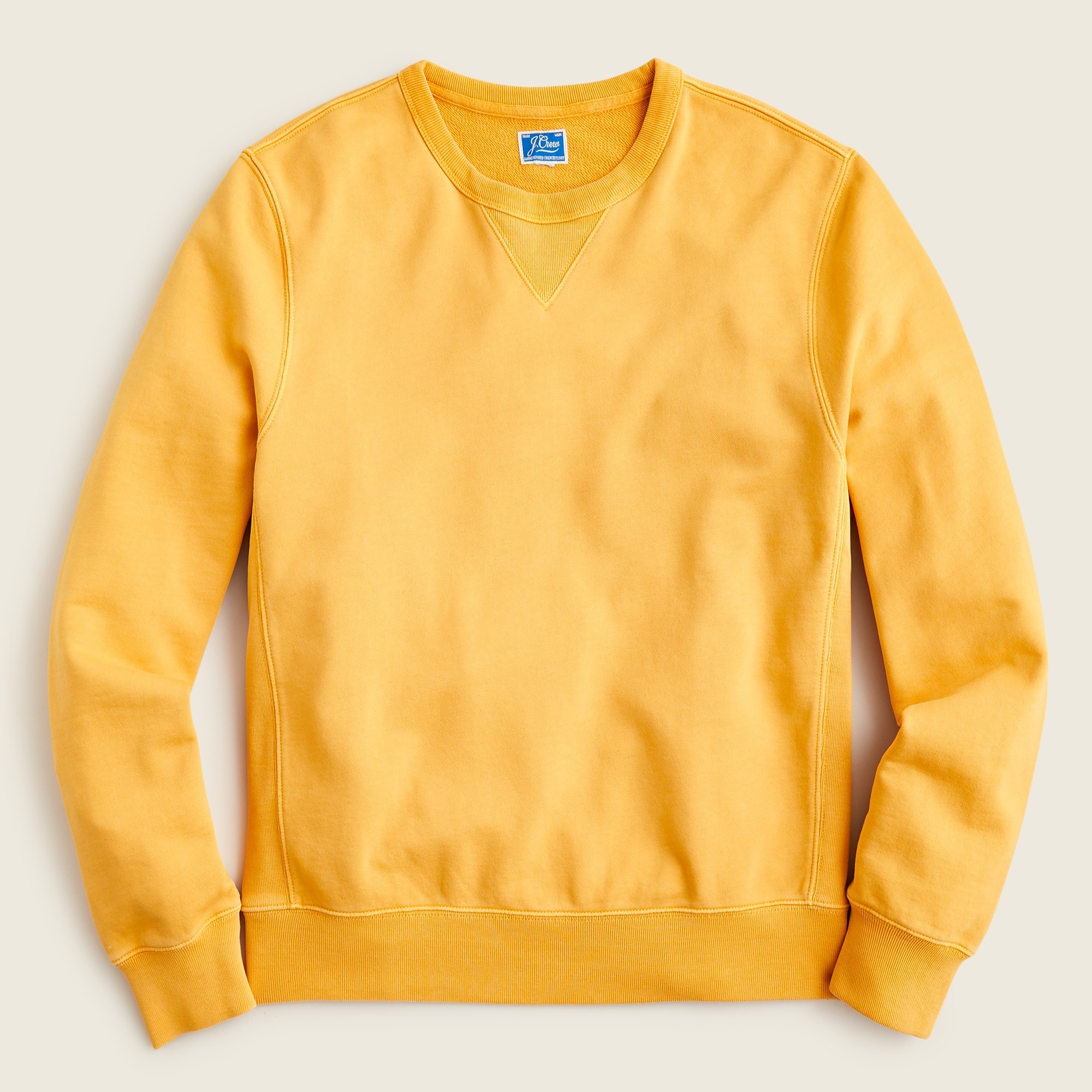 Garment-dyed french terry crewneck sweatshirt