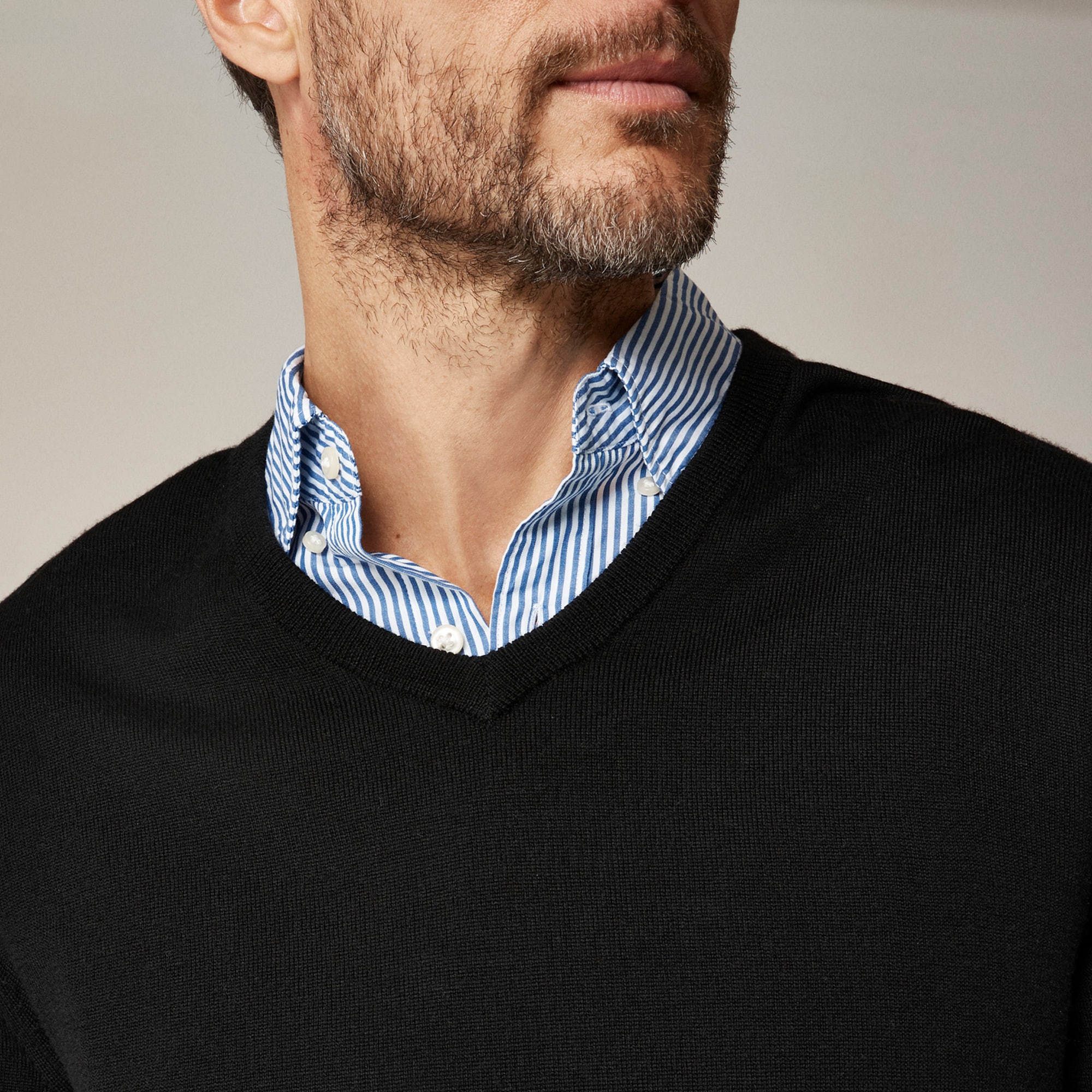 Merino wool V-neck sweater