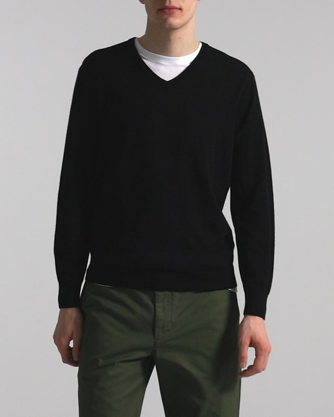 Merino wool V-neck sweater