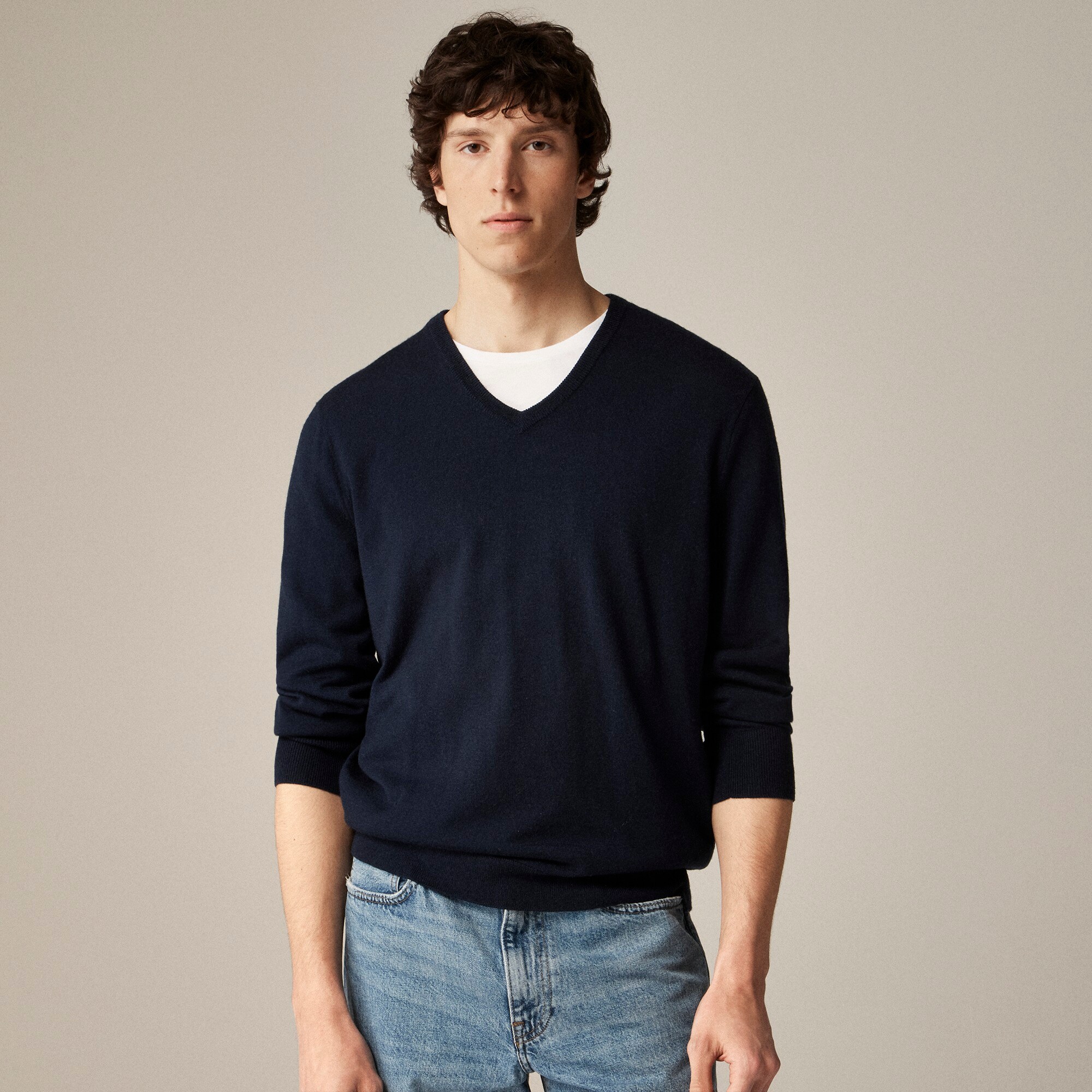  Merino wool V-neck sweater