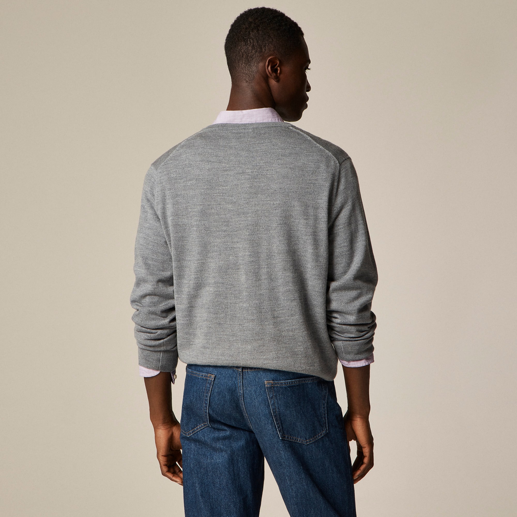 Merino wool V-neck sweater